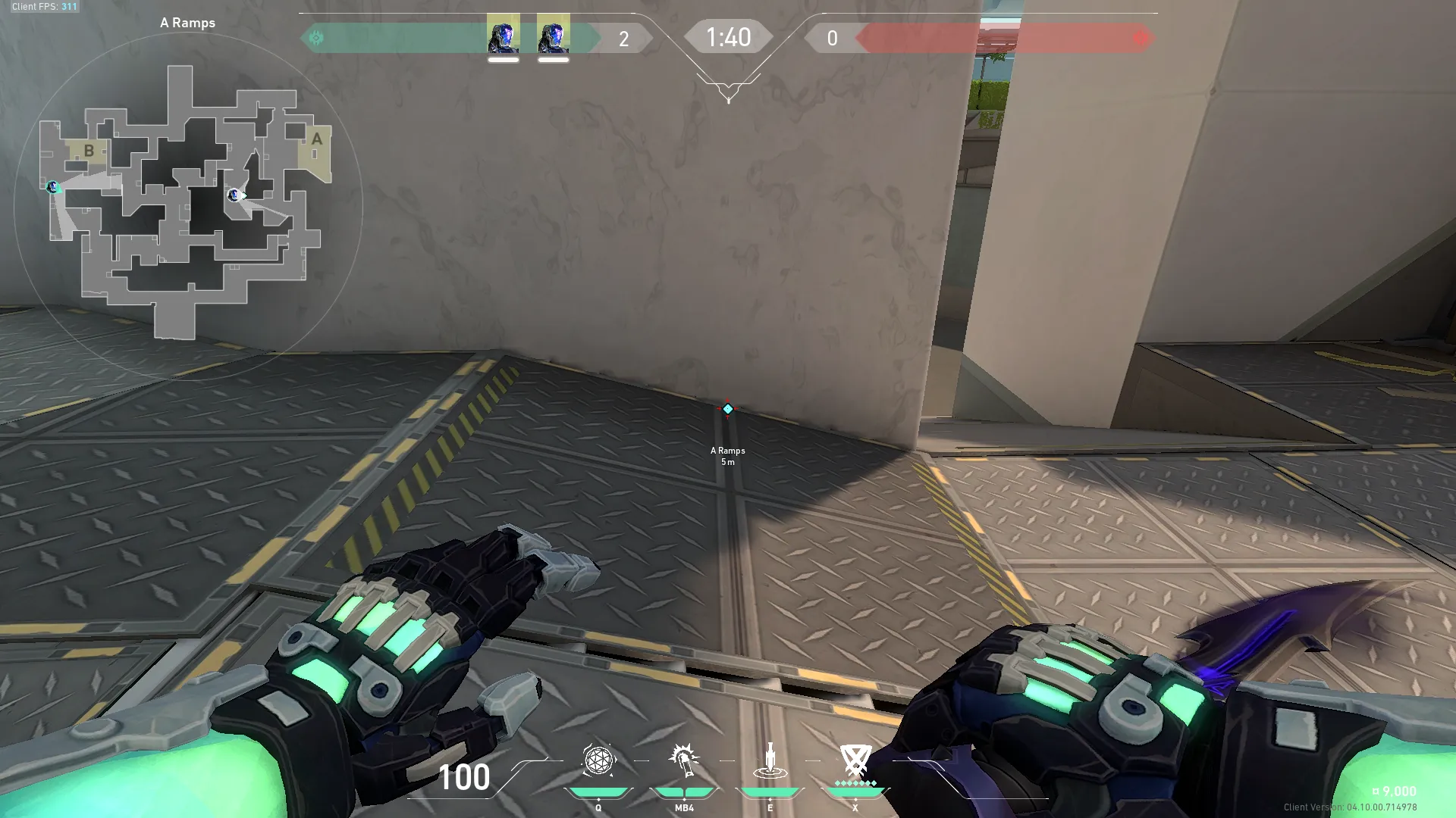 KAY/O Zero_Point on Split Attack Site B — step 1 of 3: Position — where to stand