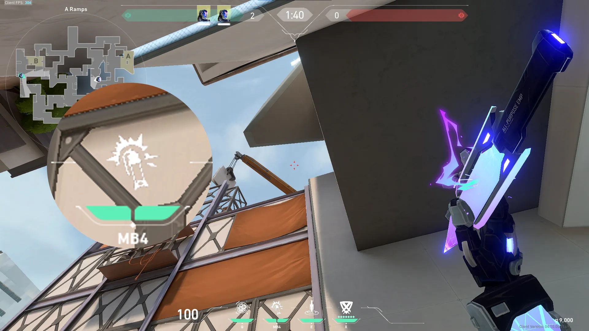 KAY/O Zero_Point on Split Attack Site B — step 2 of 3: Aim — line up the shot