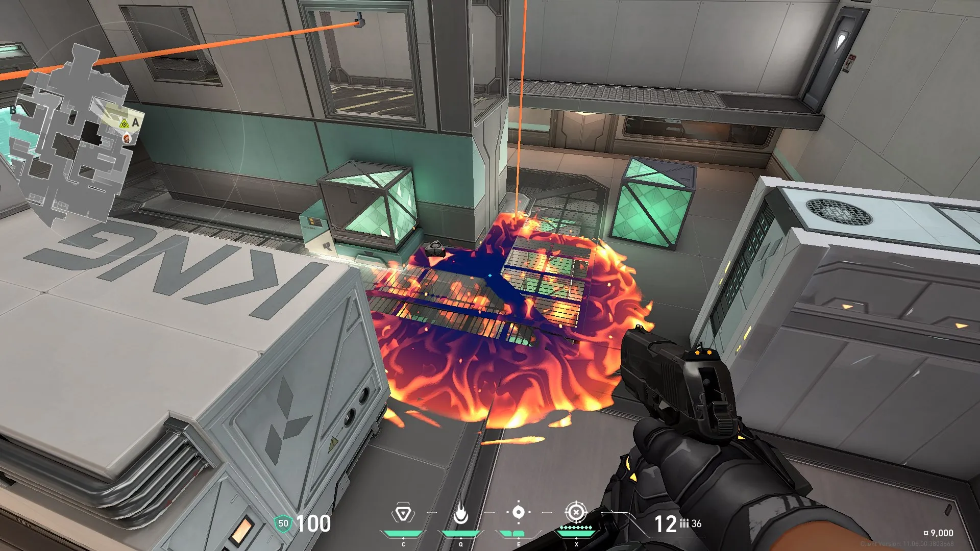 Brimstone Incendiary on Icebox Attack Site A — step 3 of 3: Result