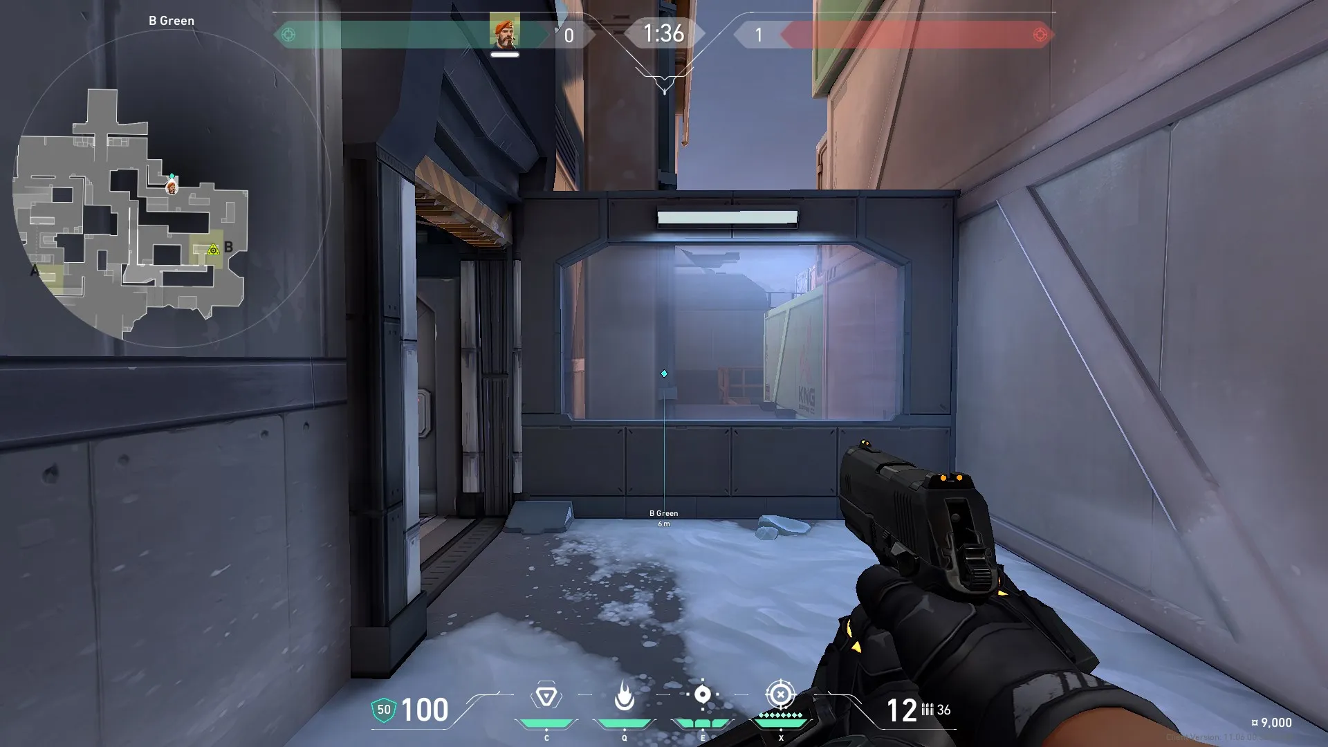 Brimstone Incendiary on Icebox Attack Site B — step 1 of 3: Position — where to stand