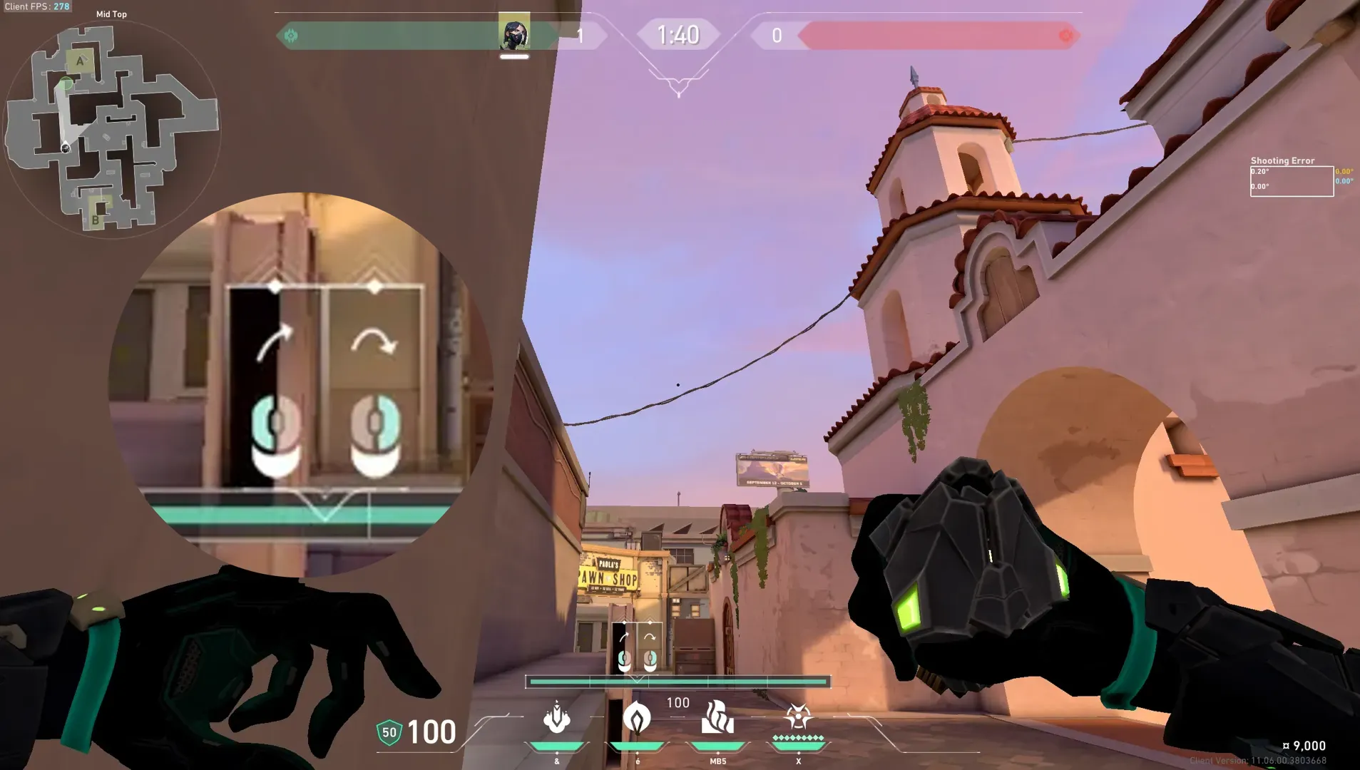 Viper Poison Cloud on Sunset Defense Site A — step 2 of 3: Aim — line up the shot