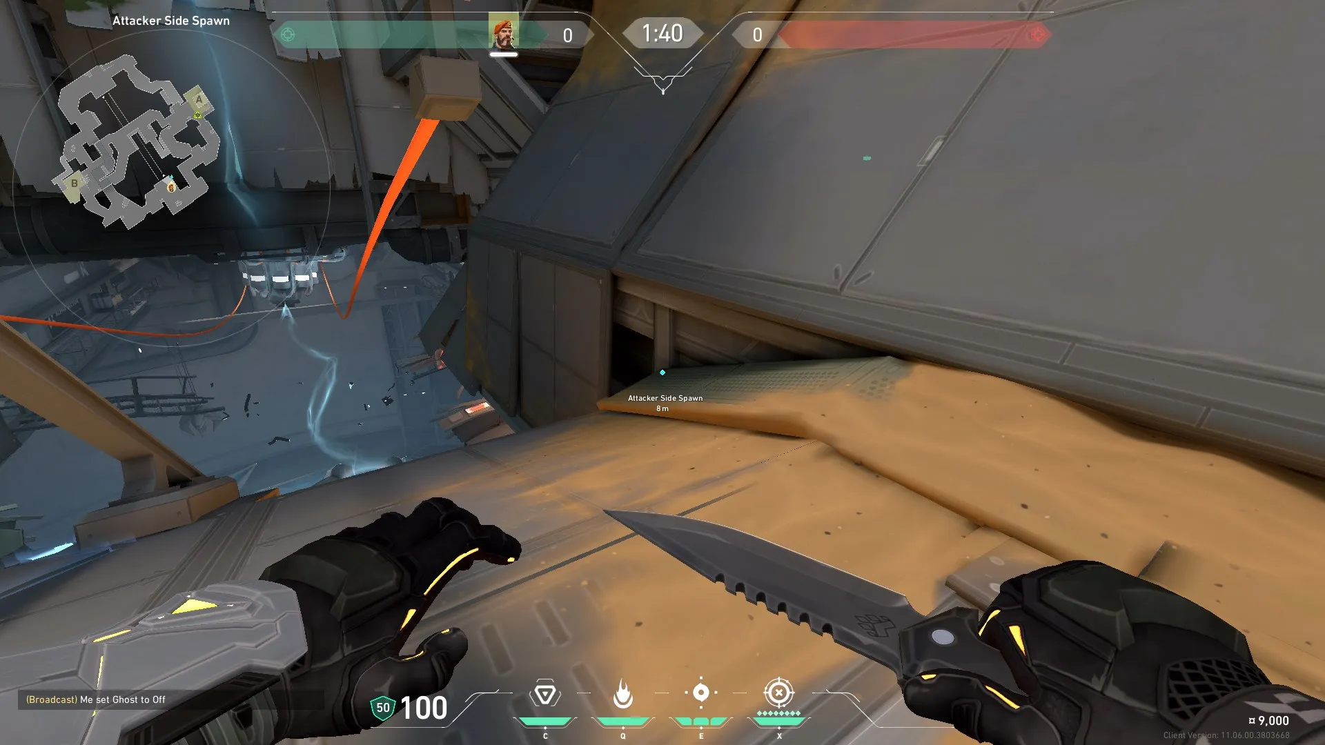 Brimstone Incendiary on Fracture Attack Site A — step 1 of 3: Position — where to stand