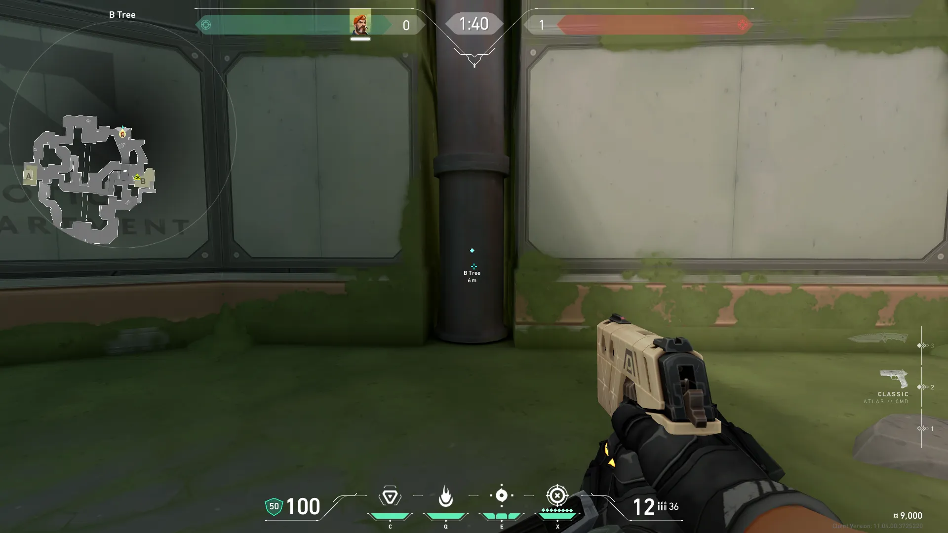 Brimstone Incendiary on Fracture Attack Site B — step 1 of 3: Position — where to stand