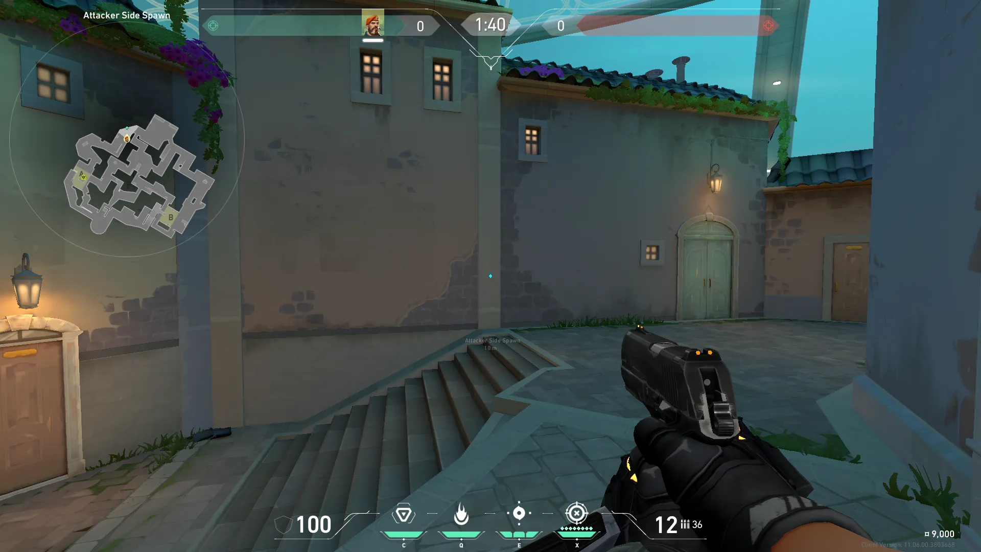 A Site From Attackers Spawn to A Default — Brimstone lineup on Pearl