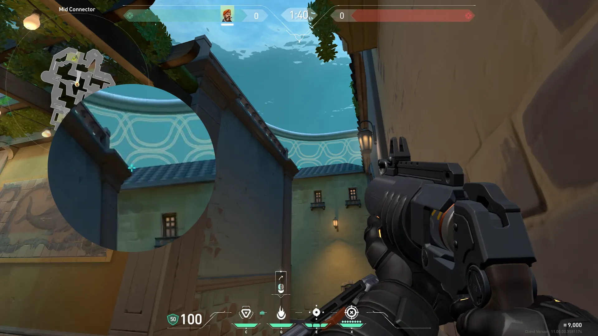 Brimstone Incendiary on Pearl Defense Site A — step 2 of 3: Aim — line up the shot