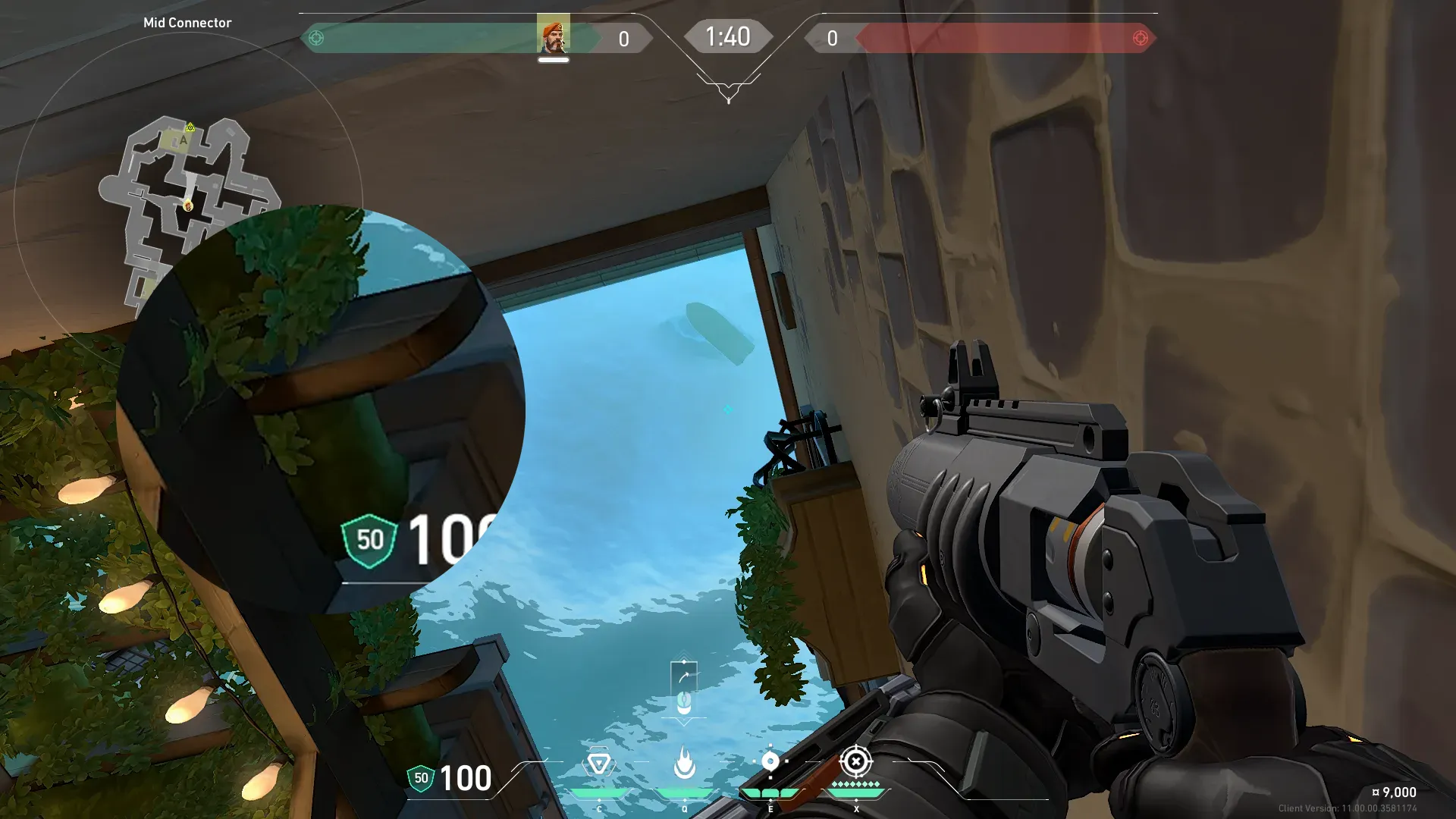 Brimstone Incendiary on Pearl Defense Site A — step 2 of 3: Aim — line up the shot