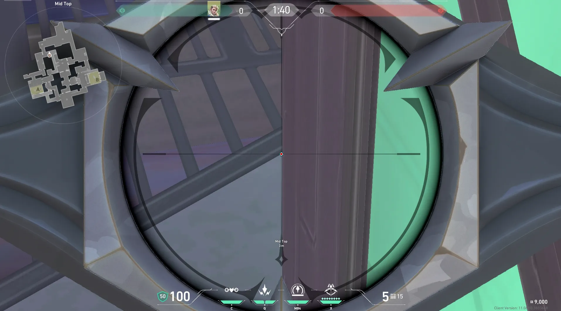 Sova Recon Bolt on Ascent Attack Mid — step 3 of 5: Aim — line up the shot
