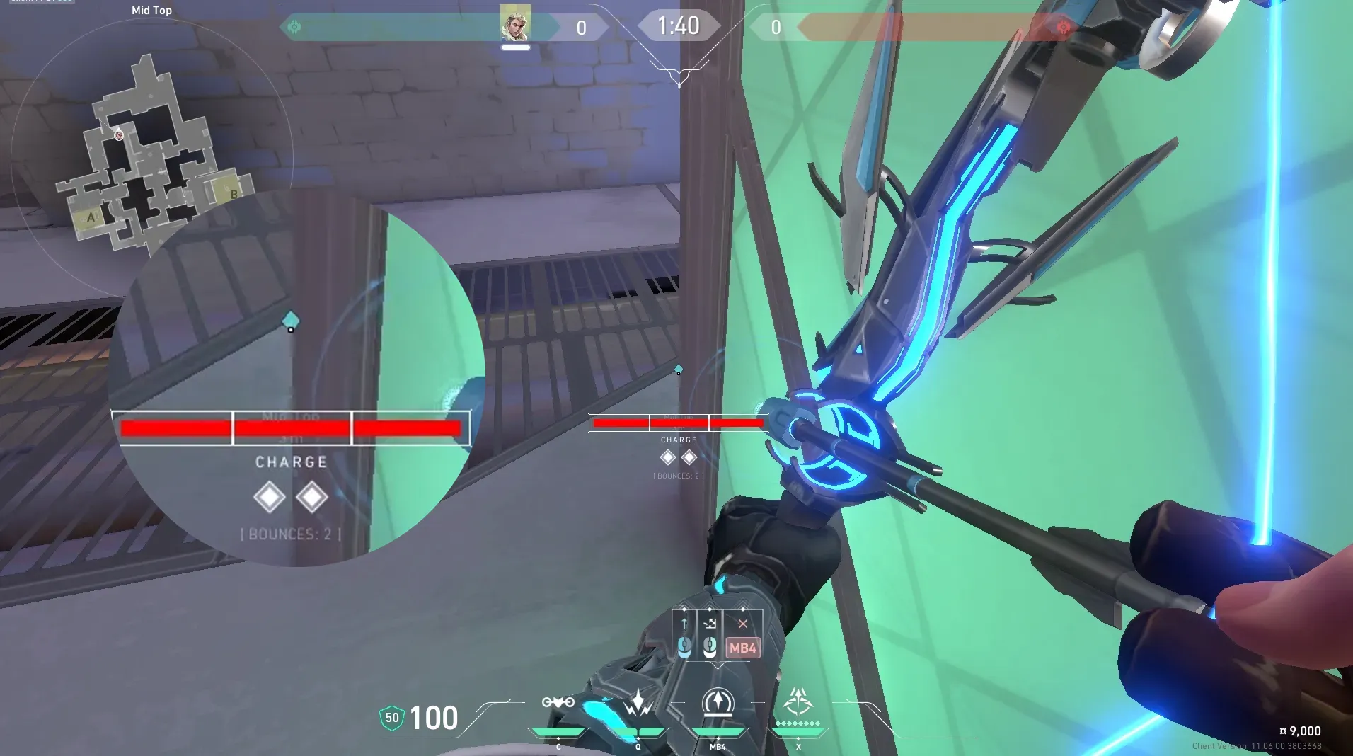 Sova Recon Bolt on Ascent Attack Mid — step 4 of 5: Aim — line up the shot