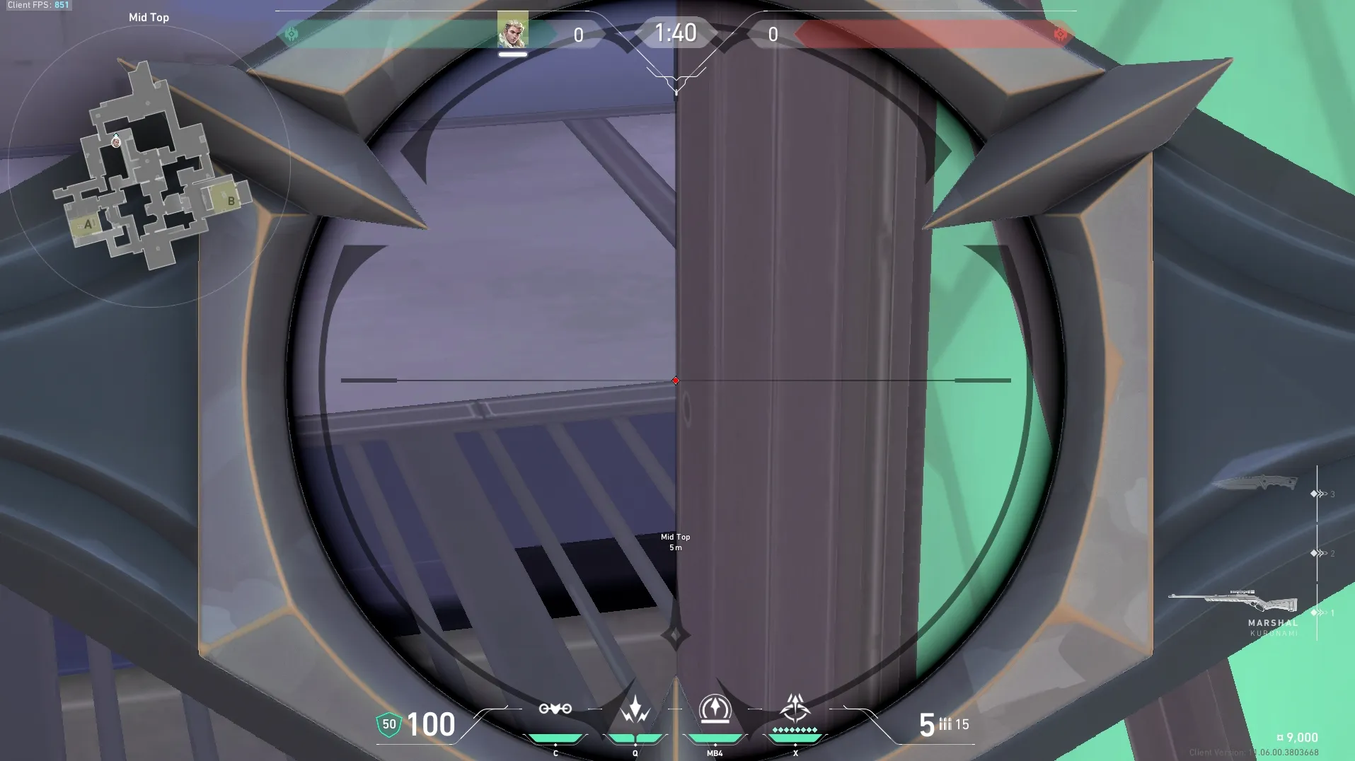 Sova Shock Bolt on Ascent Attack Mid — step 3 of 5: Aim — line up the shot