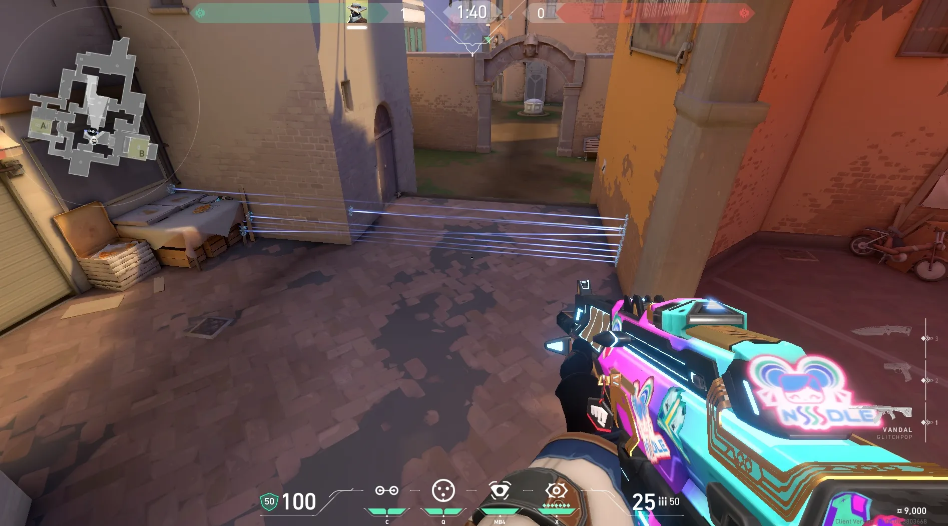 Sova Shock Bolt on Ascent Attack Mid — step 4 of 5: Aim — line up the shot