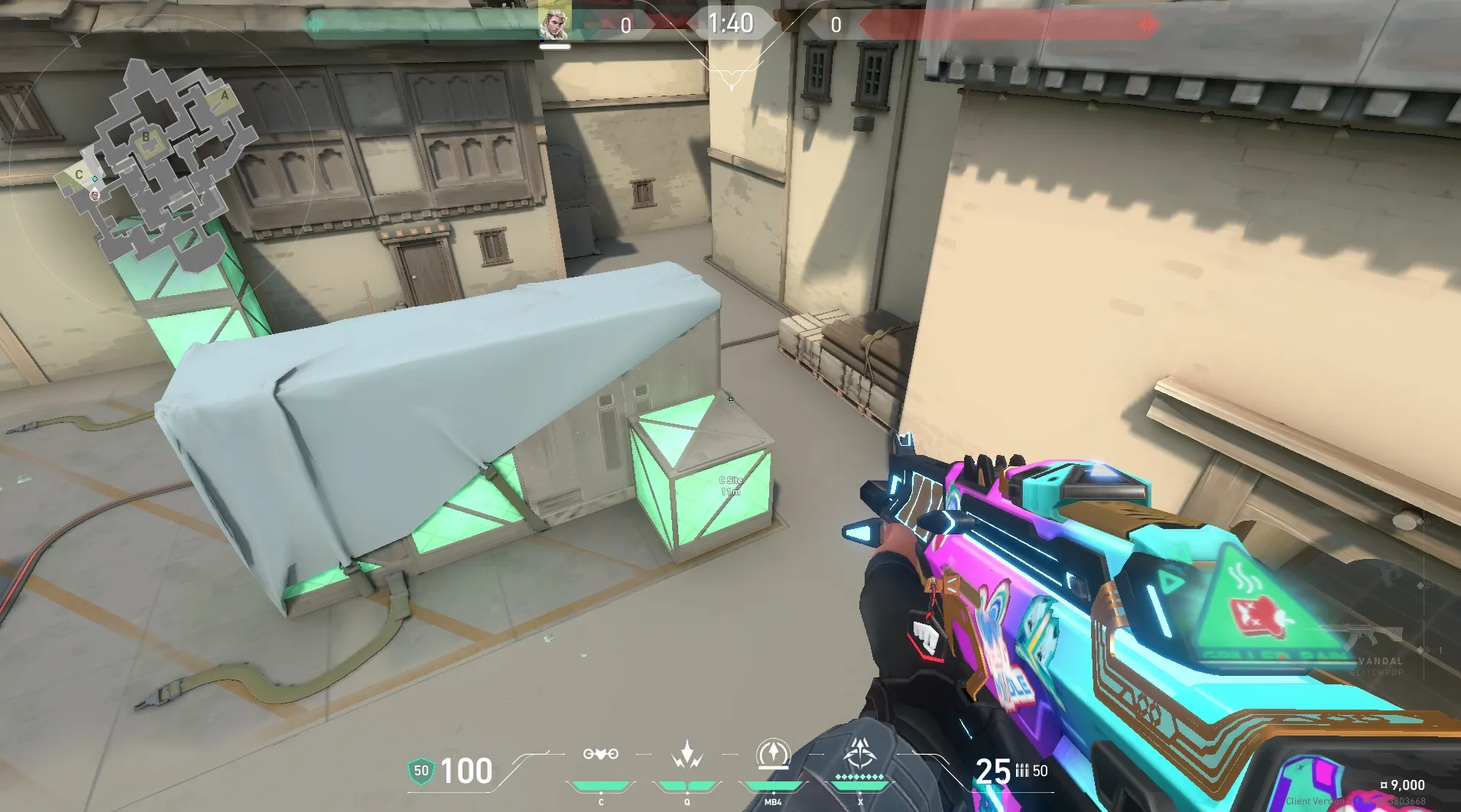 C Site to C Lobby (anti Cypher) — Sova lineup on Haven