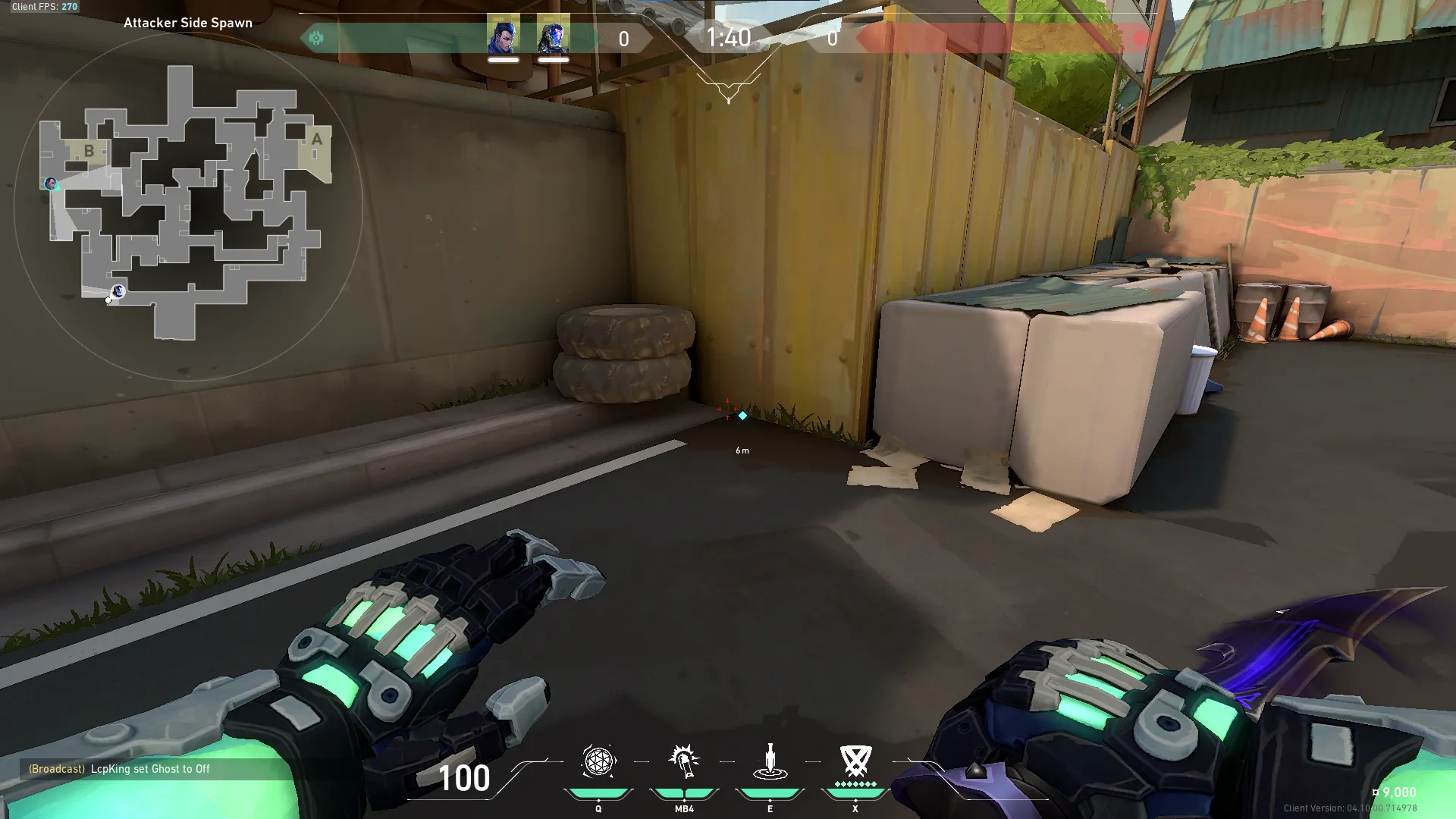 KAY/O Zero_Point on Split Attack Site A — step 1 of 3: Position — where to stand