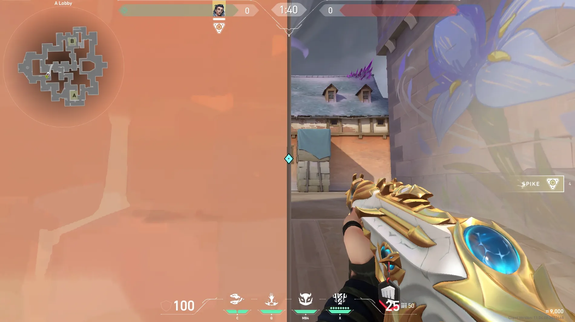 Fade Haunt on Corrode Attack Site A — step 2 of 5: Aim — line up the shot