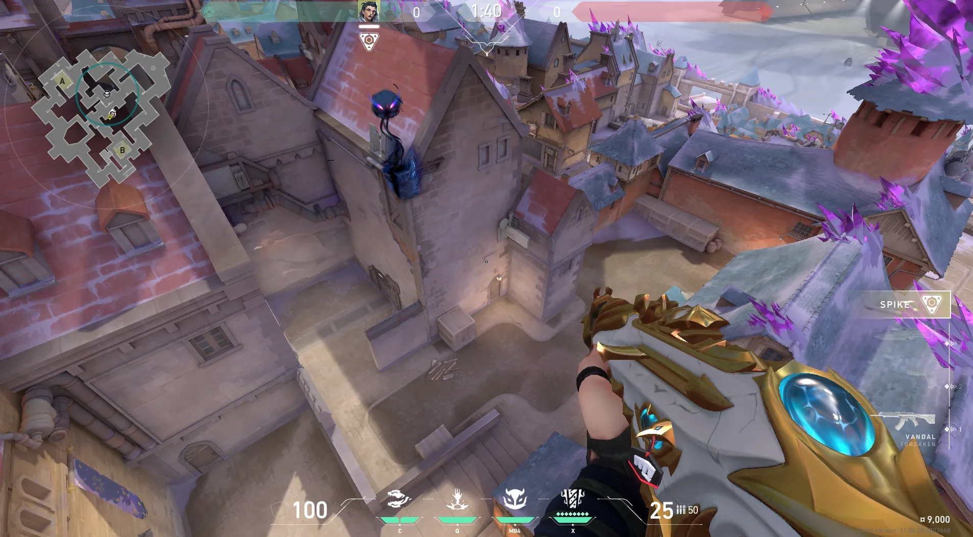 Fade Haunt on Corrode Attack Site A — step 4 of 5: Aim — line up the shot