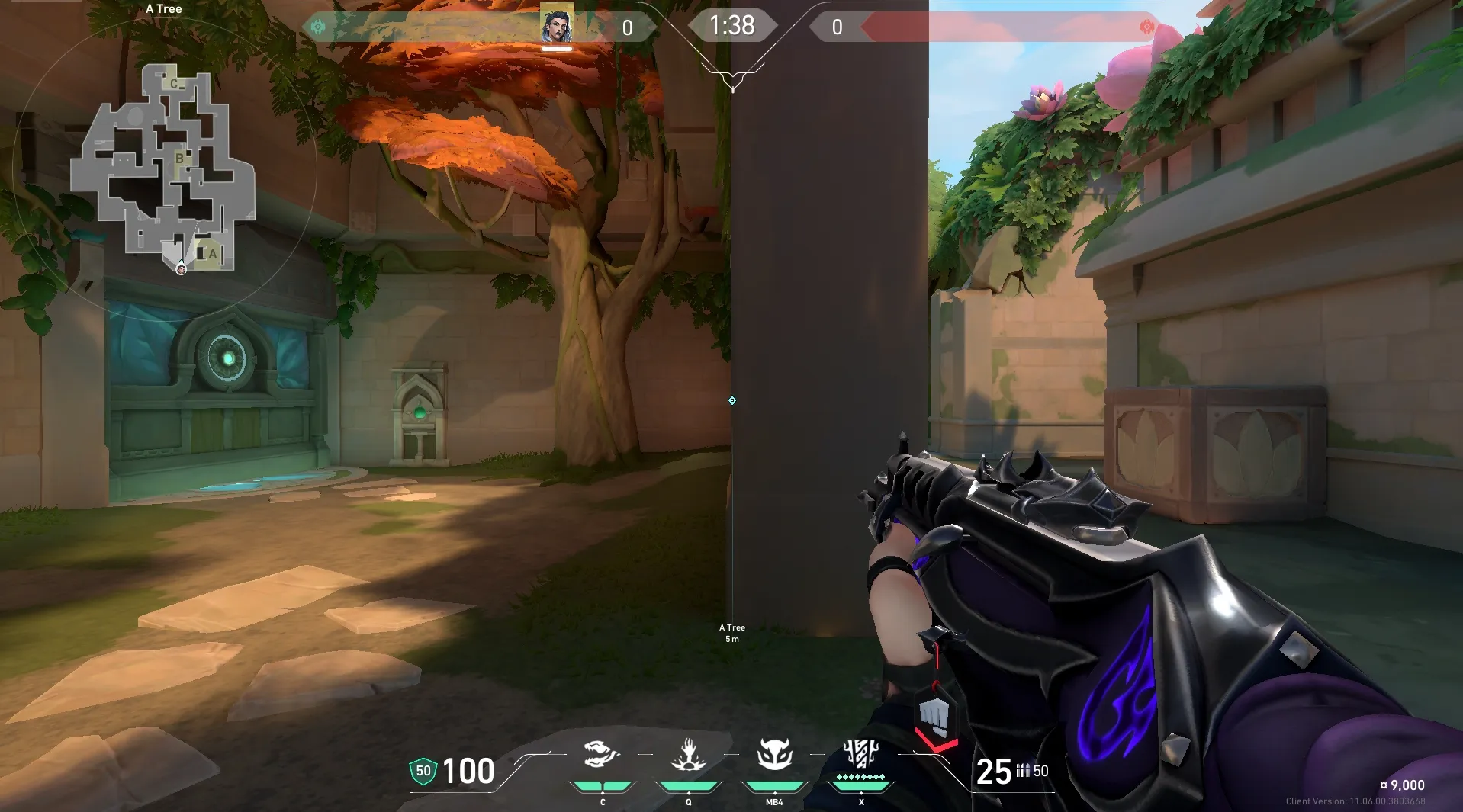 Fade Haunt on Lotus Attack Site A — step 1 of 4: Position — where to stand