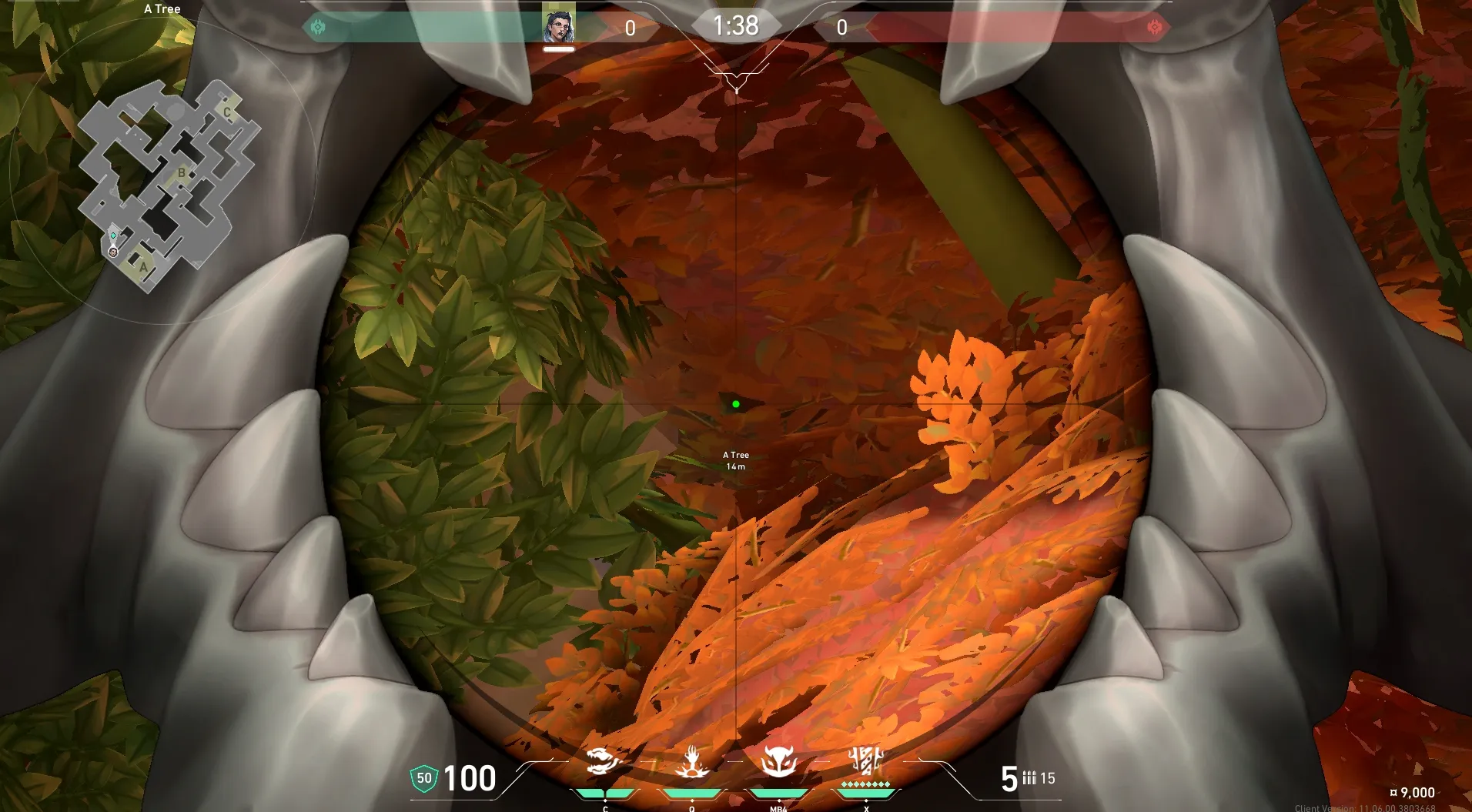Fade Haunt on Lotus Attack Site A — step 3 of 4: Aim — line up the shot