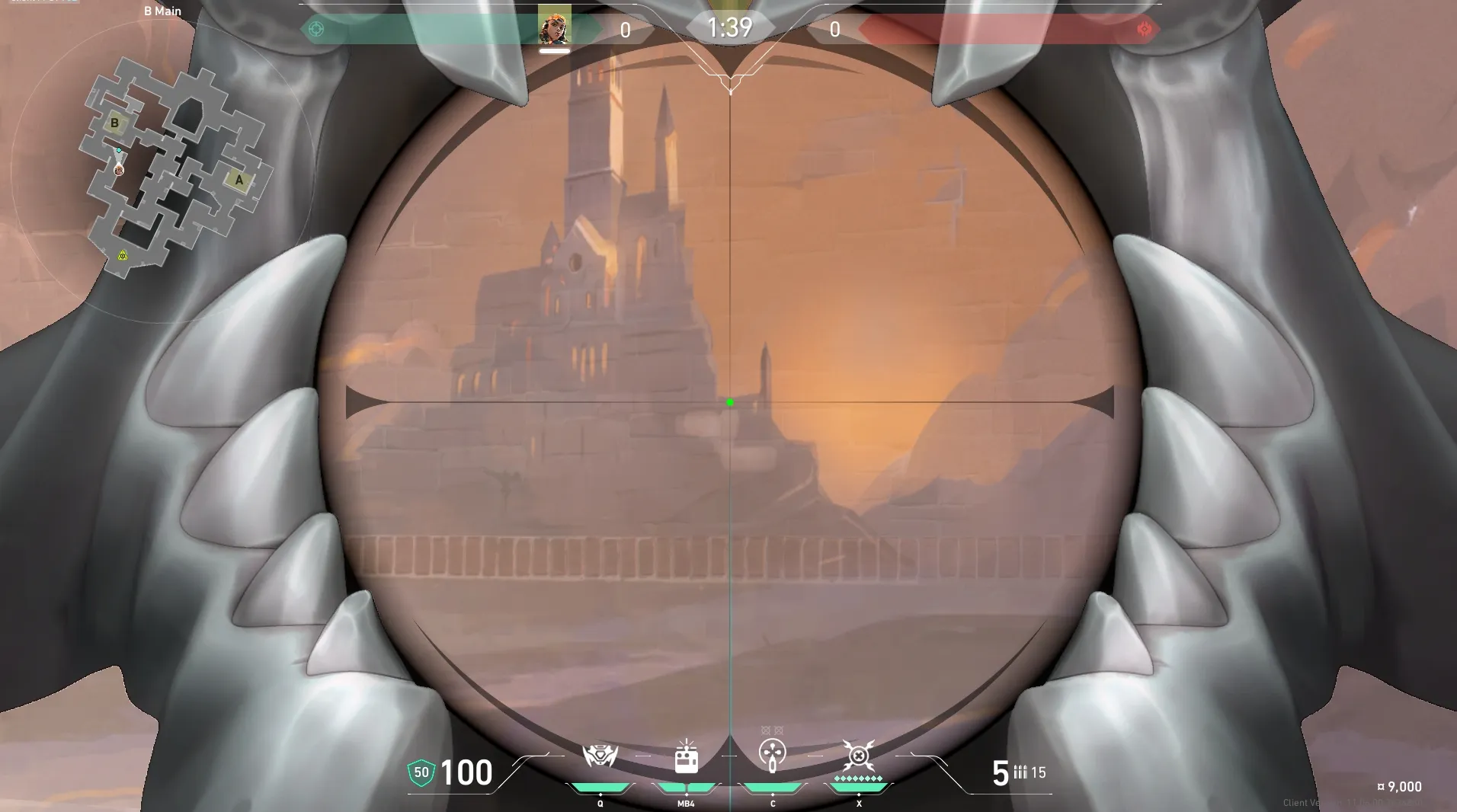 Raze Paint Shells on Corrode Attack Site B — step 4 of 7: Aim — line up the shot