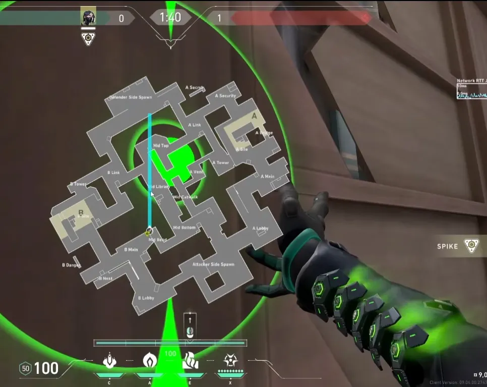Viper Toxic Screen on Abyss Attack Mid — step 1 of 4: Position — where to stand