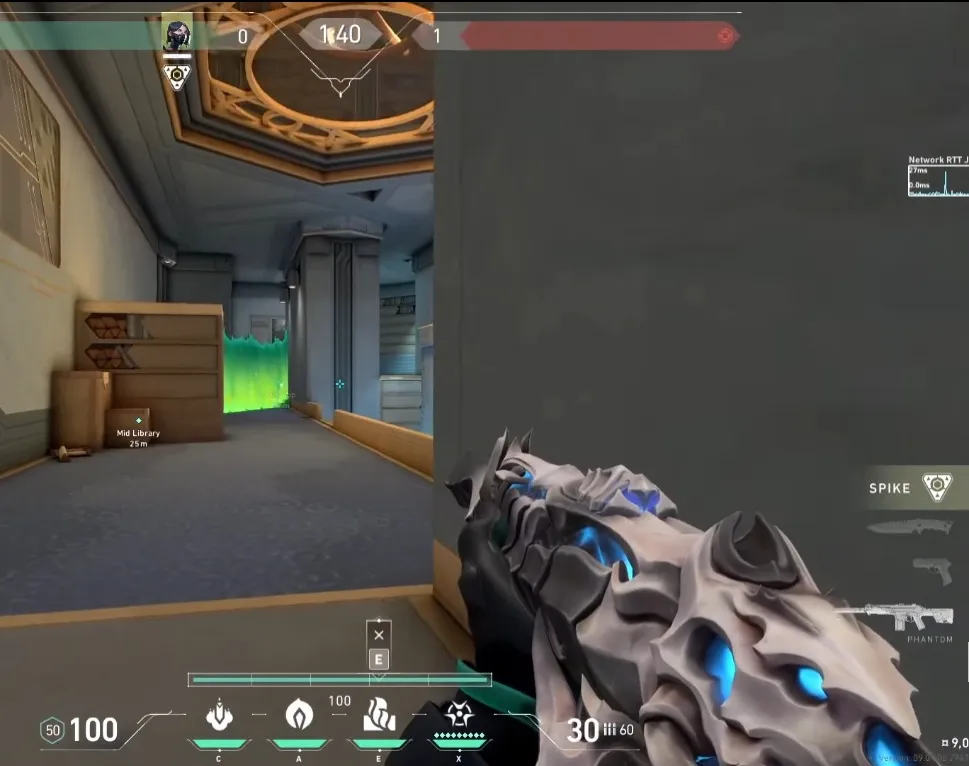 Viper Toxic Screen on Abyss Attack Mid — step 2 of 4: Aim — line up the shot