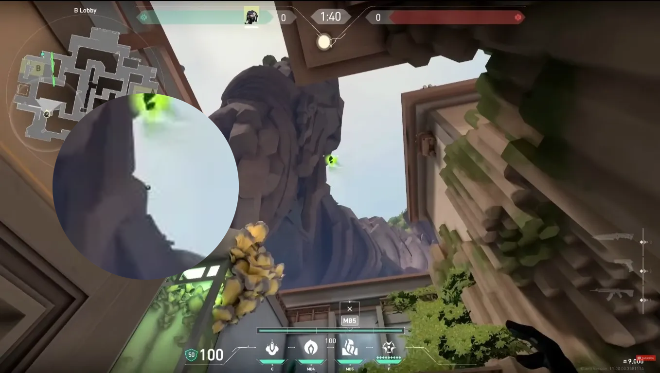 Viper Toxic Screen on Abyss Attack Mid — step 3 of 4: Aim — line up the shot