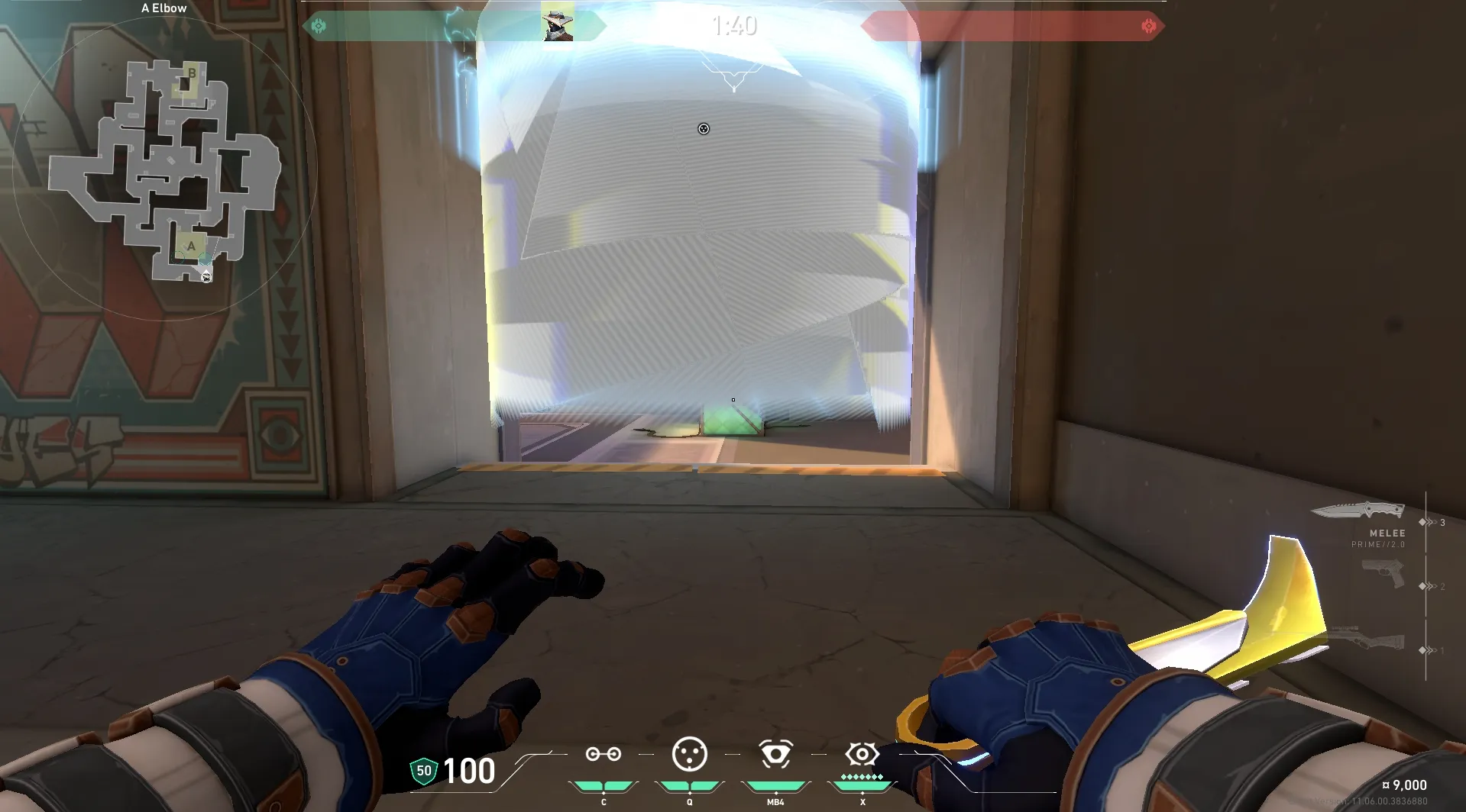 Cypher Cyber Cage on Sunset Defense Site A — step 5 of 6: Aim — line up the shot