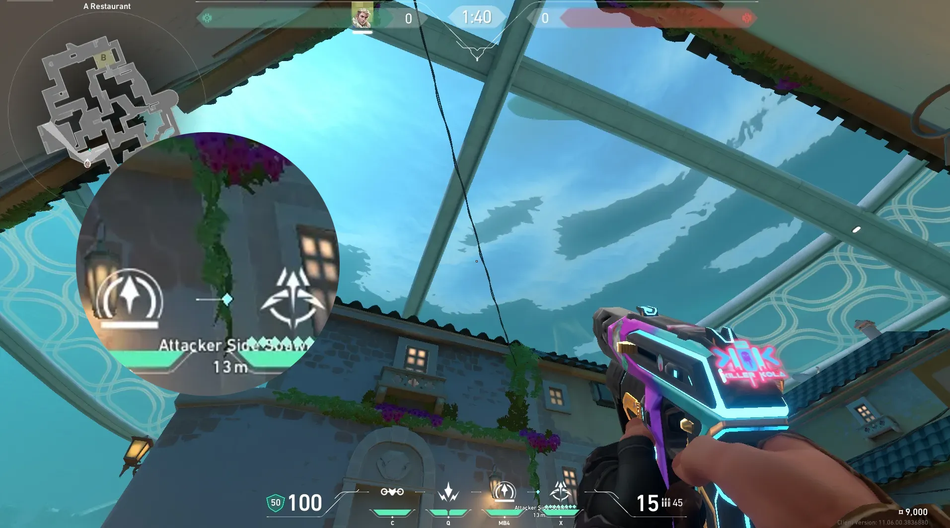 Sova Recon Bolt on Pearl Attack Site B — step 5 of 6: Aim — line up the shot