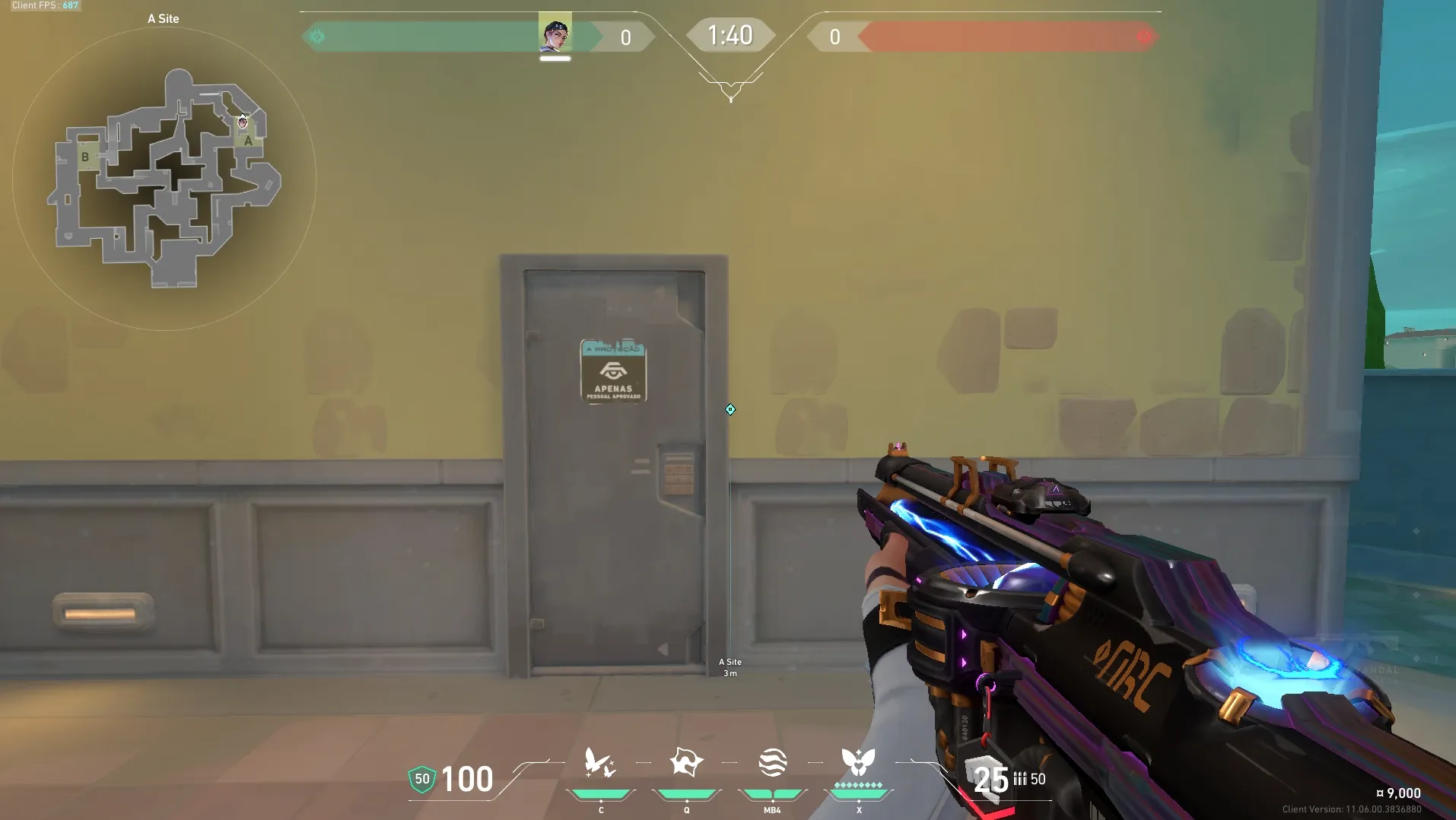 Clove Meddle on Pearl Defense Site A — step 2 of 6: Aim — line up the shot
