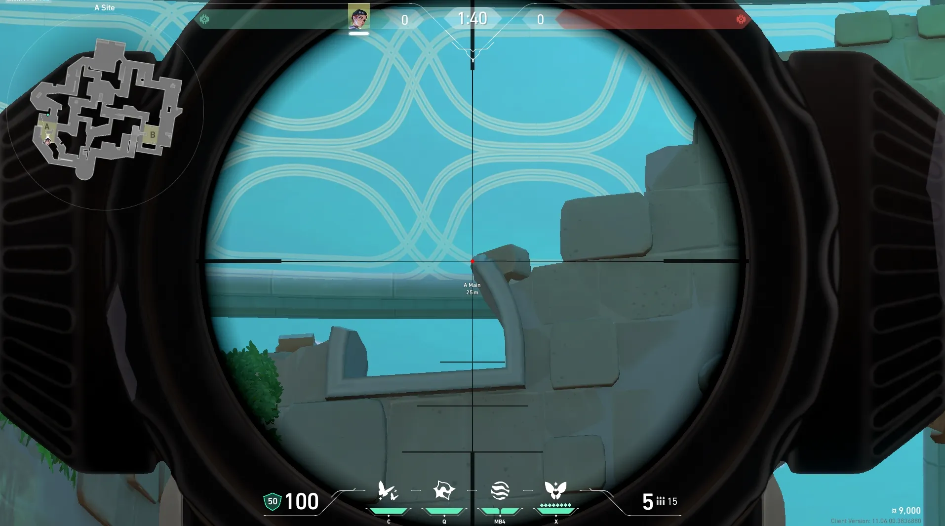 Clove Meddle on Pearl Defense Site A — step 4 of 6: Aim — line up the shot
