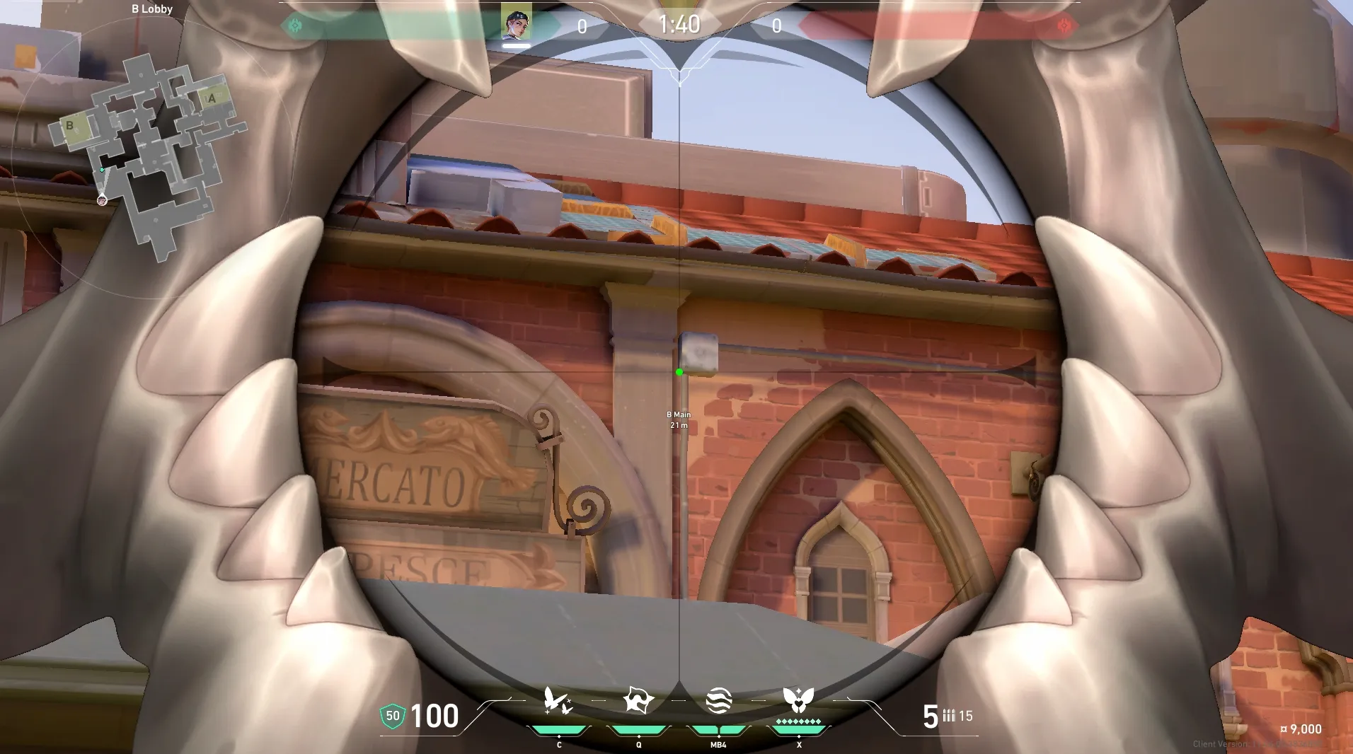 Clove Meddle on Ascent Attack Site B — step 3 of 6: Aim — line up the shot