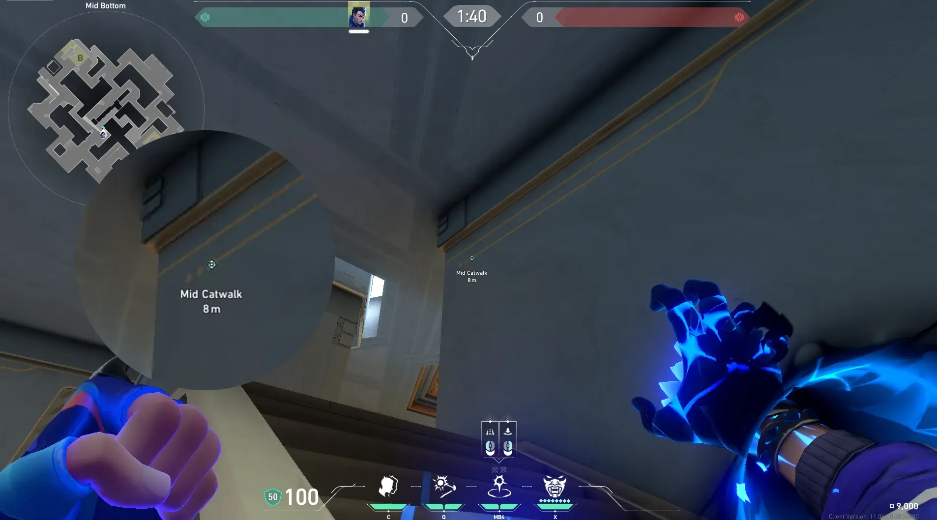 Yoru Gatecrash on Abyss Attack Site B — step 2 of 3: Aim — line up the shot