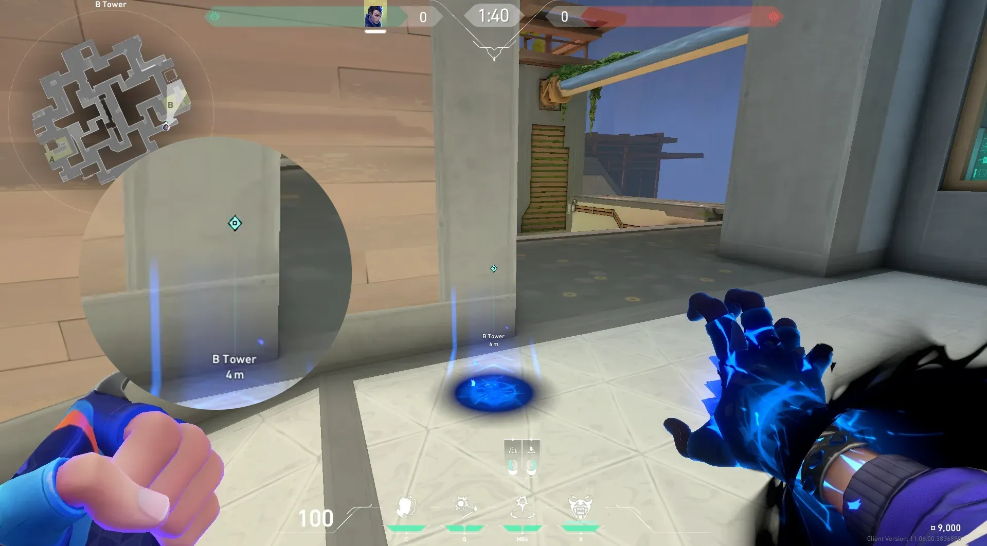 Yoru Gatecrash on Abyss Defense Site B — step 2 of 3: Aim — line up the shot