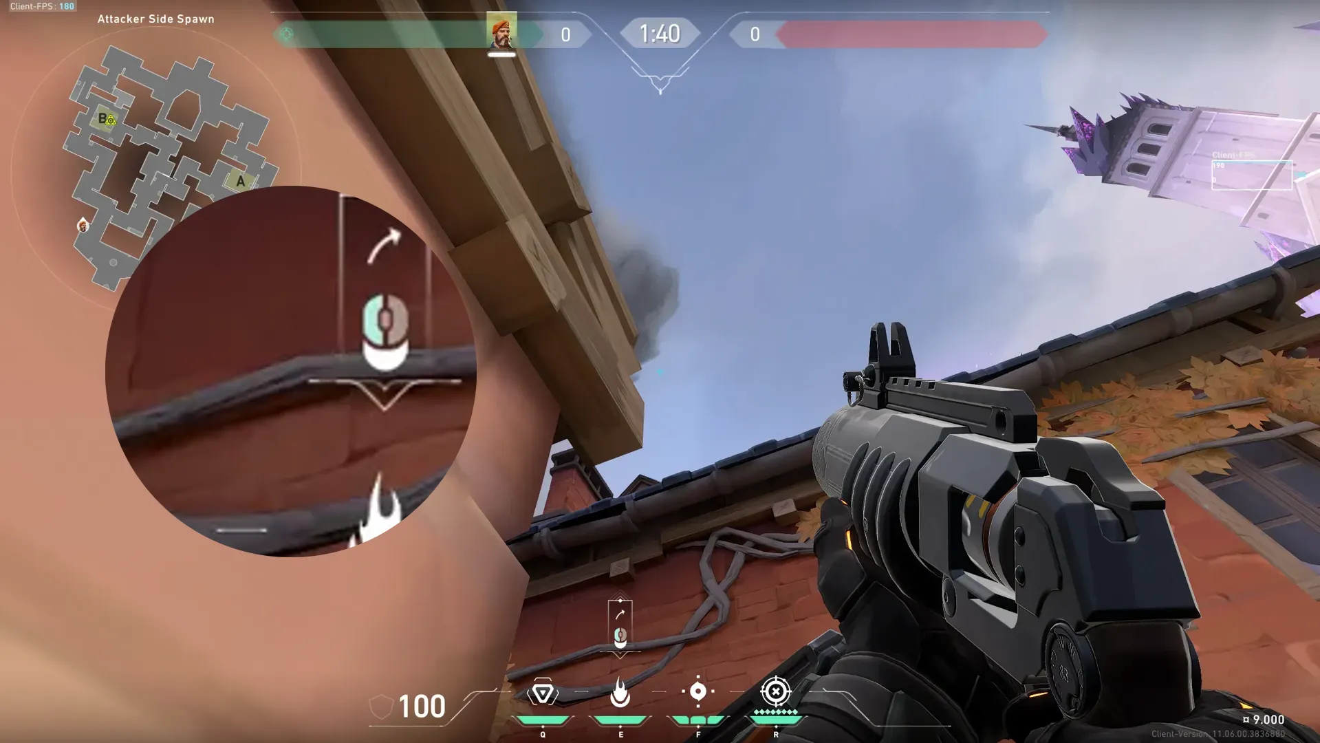 Brimstone Incendiary on Corrode Attack Site B — step 2 of 3: Aim — line up the shot