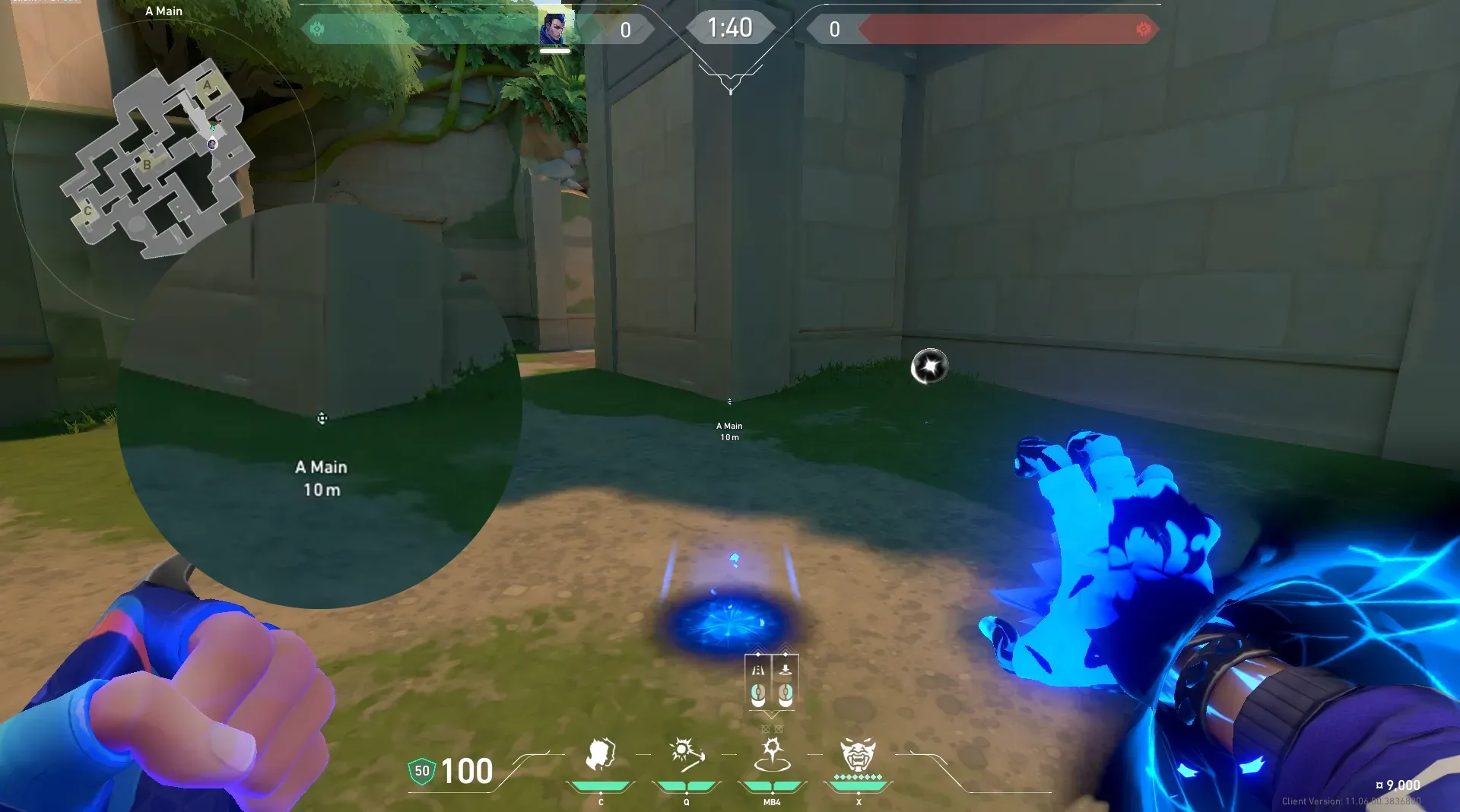 Yoru Gatecrash on Lotus Attack Site A — step 2 of 3: Aim — line up the shot