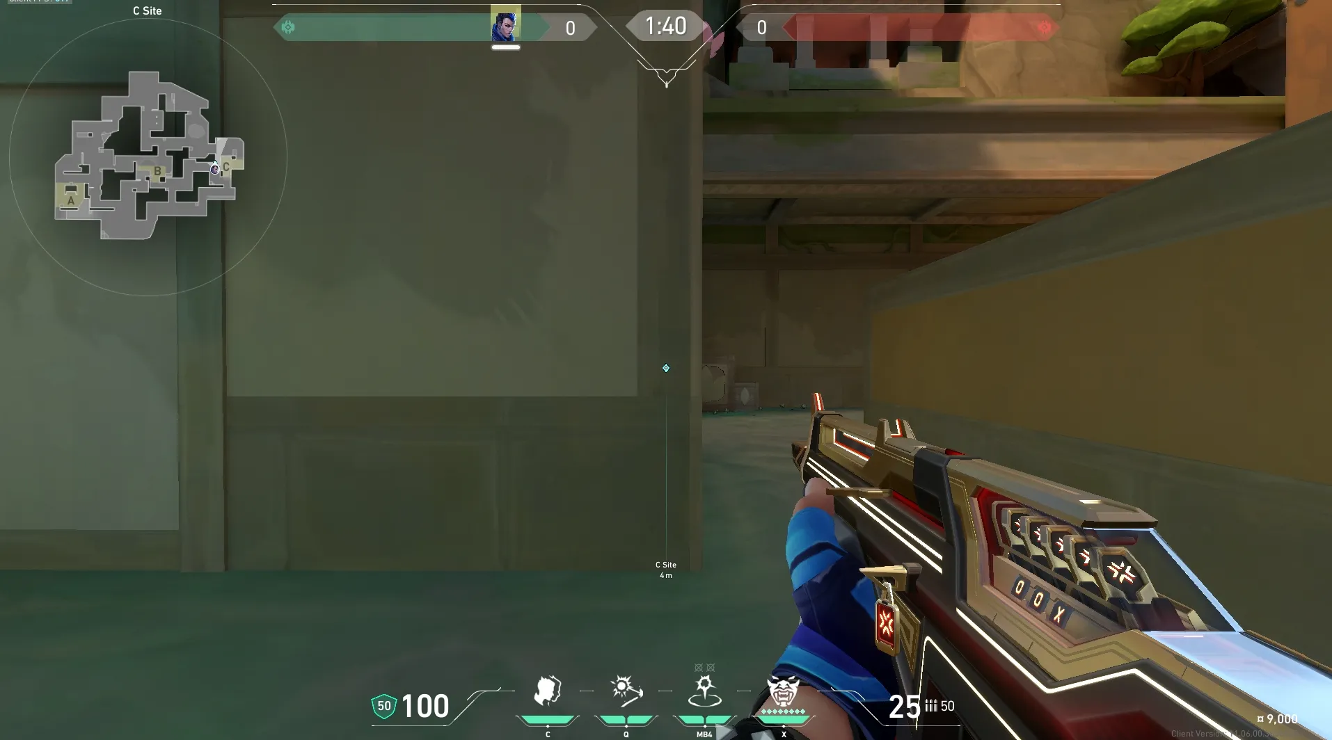 Yoru Gatecrash on Lotus Defense Mid — step 1 of 3: Position — where to stand