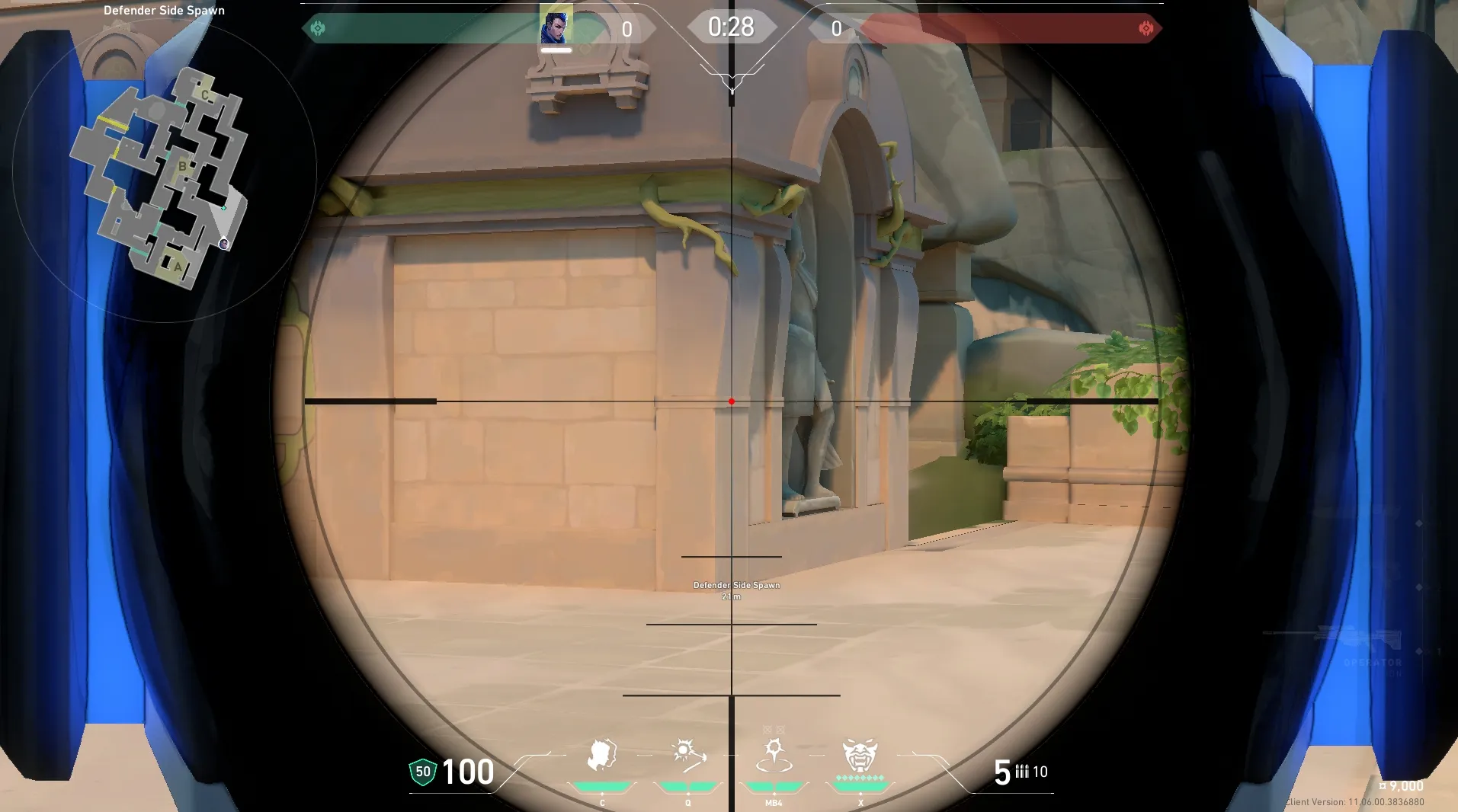 Yoru Gatecrash on Lotus Defense Site C — step 3 of 4: Aim — line up the shot