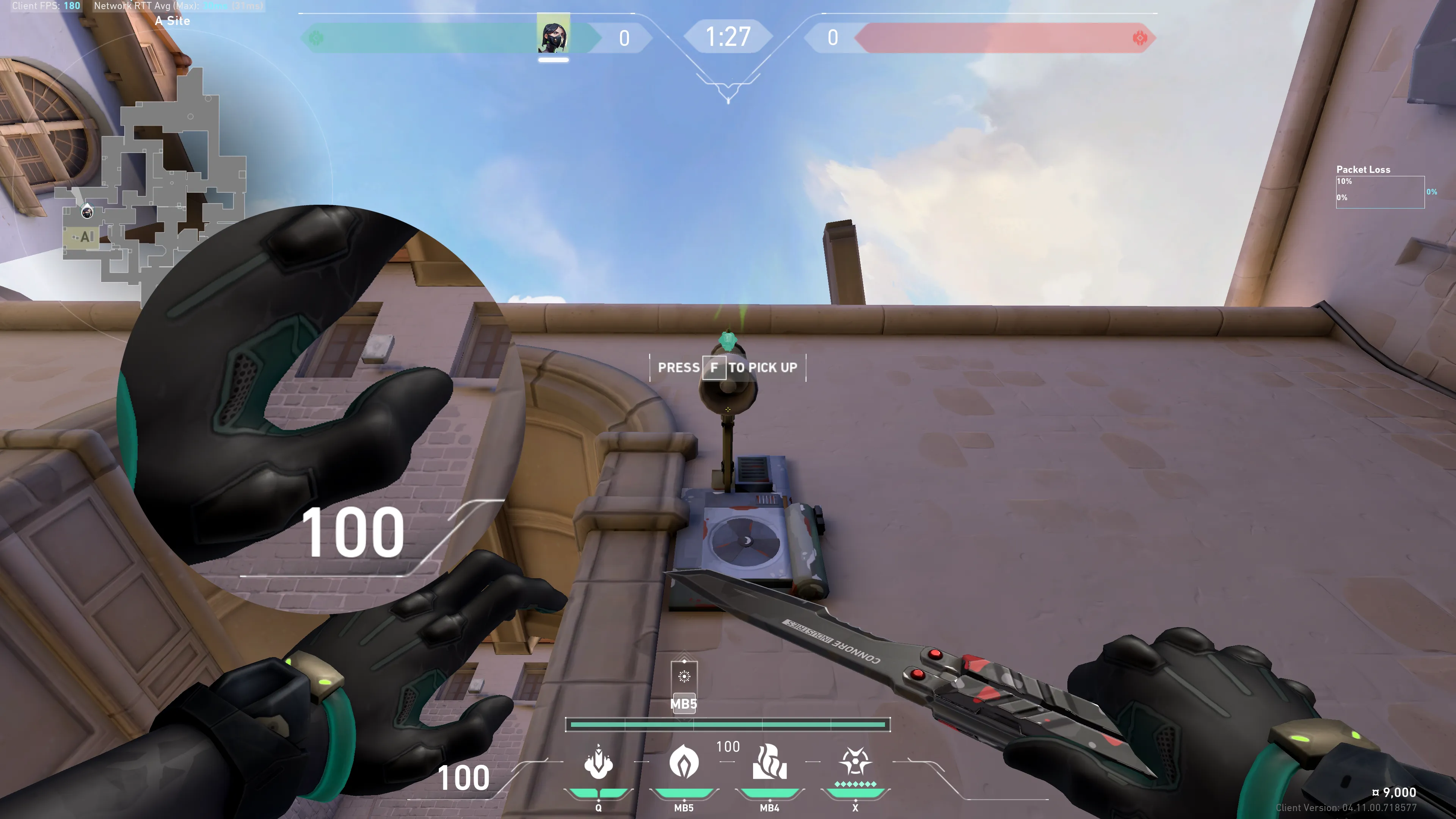 Viper Poison Cloud on Ascent Defense Site A — step 3 of 4: Aim — line up the shot