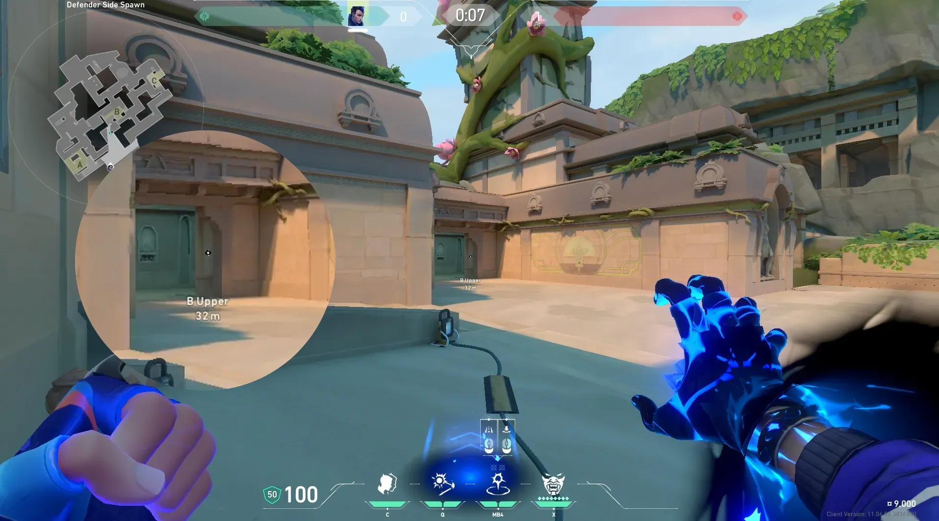 Yoru Gatecrash on Lotus Defense Site B — step 2 of 3: Aim — line up the shot