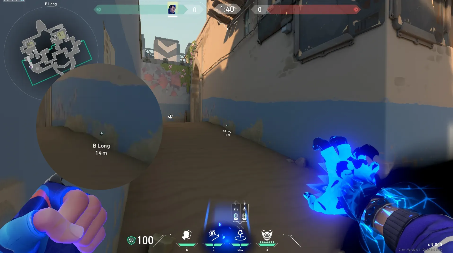 Yoru Gatecrash on Bind Attack Site B — step 2 of 3: Aim — line up the shot