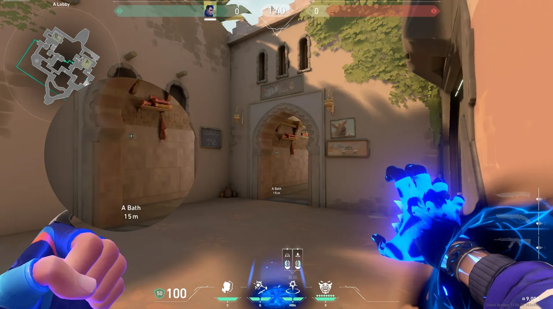 Yoru Gatecrash on Bind Attack Site A — step 2 of 4: Aim — line up the shot