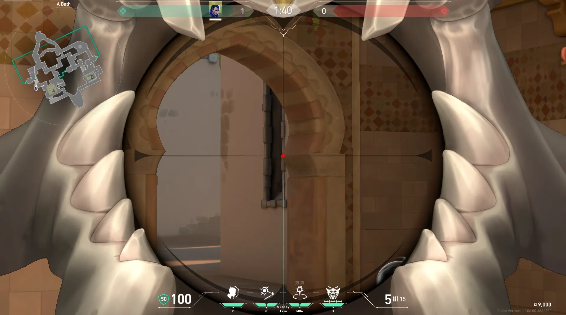 Yoru Gatecrash on Bind Attack Site A — step 3 of 4: Aim — line up the shot