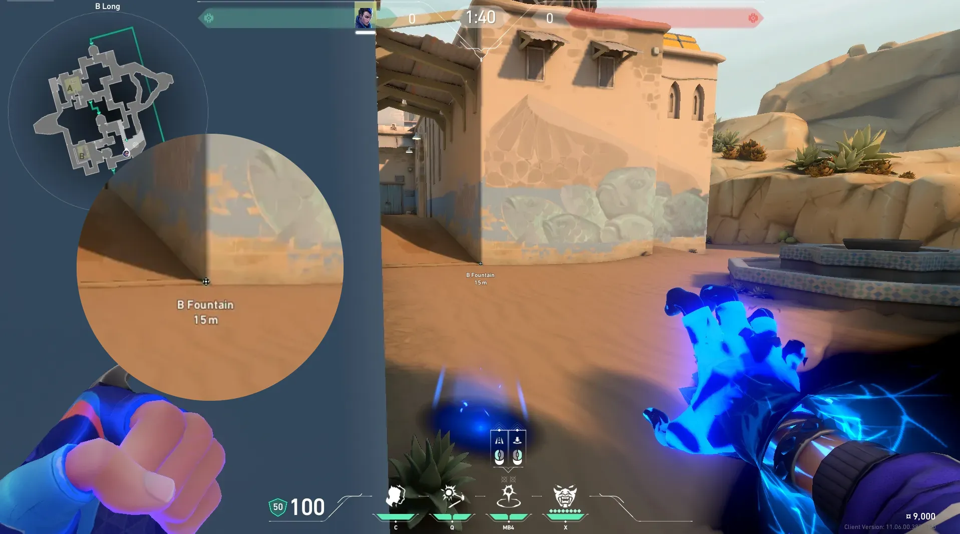 Yoru Gatecrash on Bind Attack Site B — step 2 of 3: Aim — line up the shot