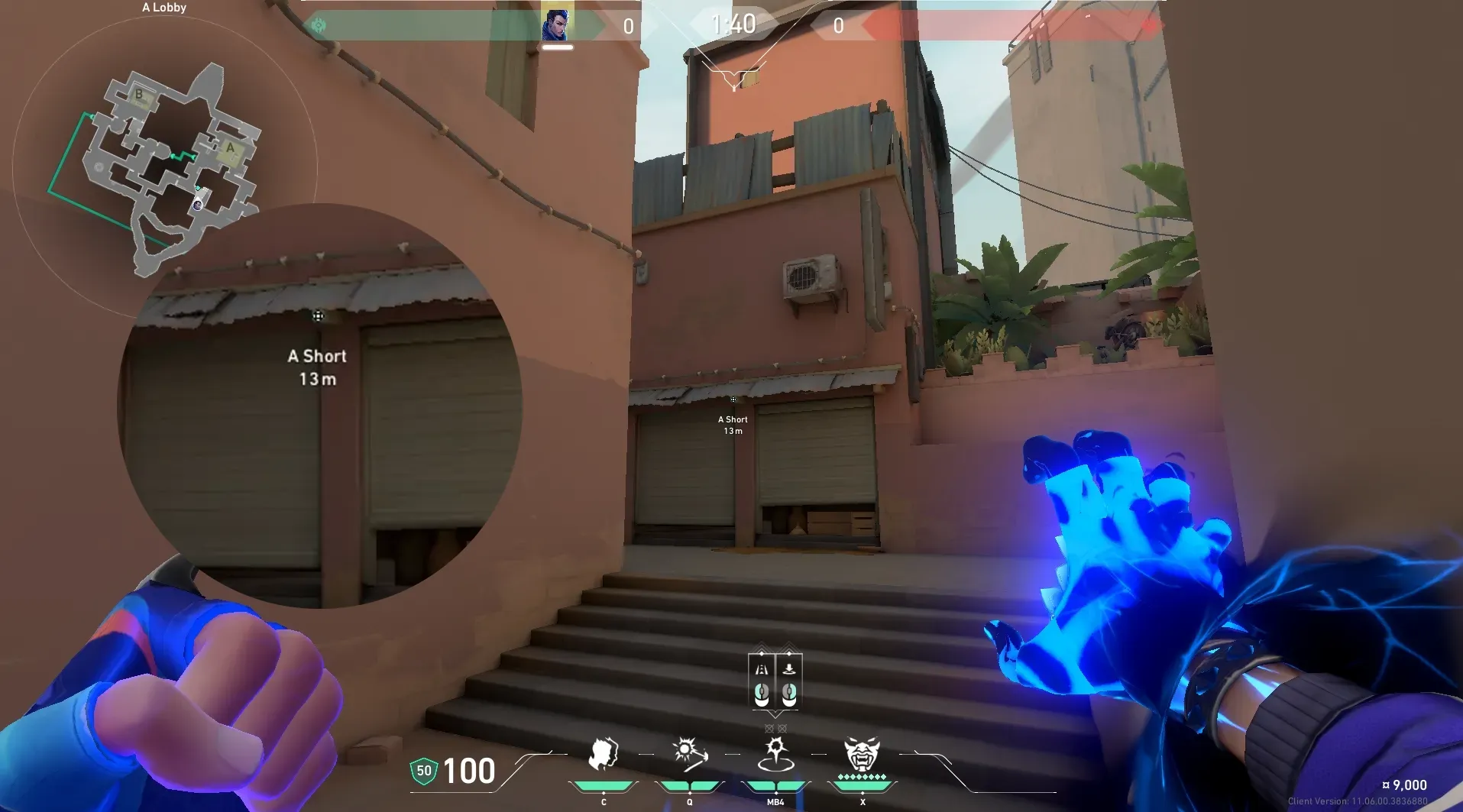 Yoru Gatecrash on Bind Attack Site A — step 2 of 4: Aim — line up the shot