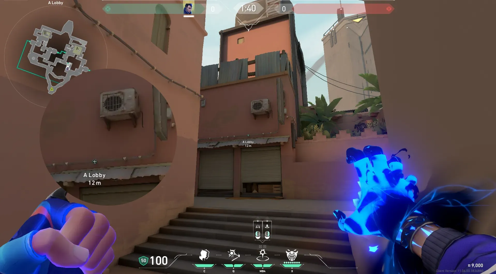 Yoru Gatecrash on Bind Attack Site A — step 2 of 3: Aim — line up the shot