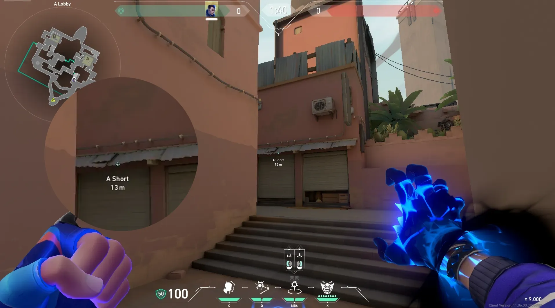 Yoru Gatecrash on Bind Attack Site B — step 2 of 3: Aim — line up the shot
