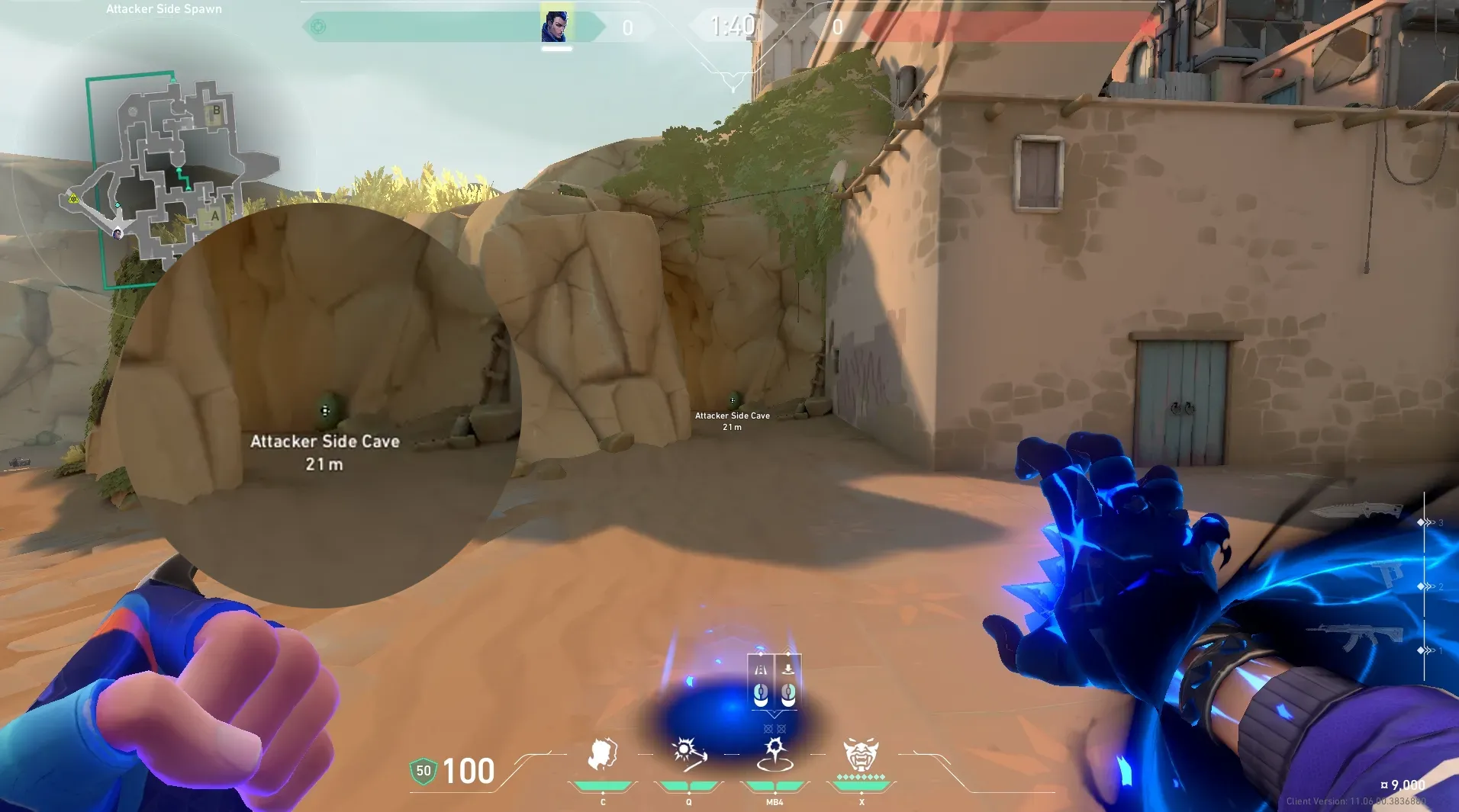 Yoru Gatecrash on Bind Attack Site B — step 2 of 3: Aim — line up the shot