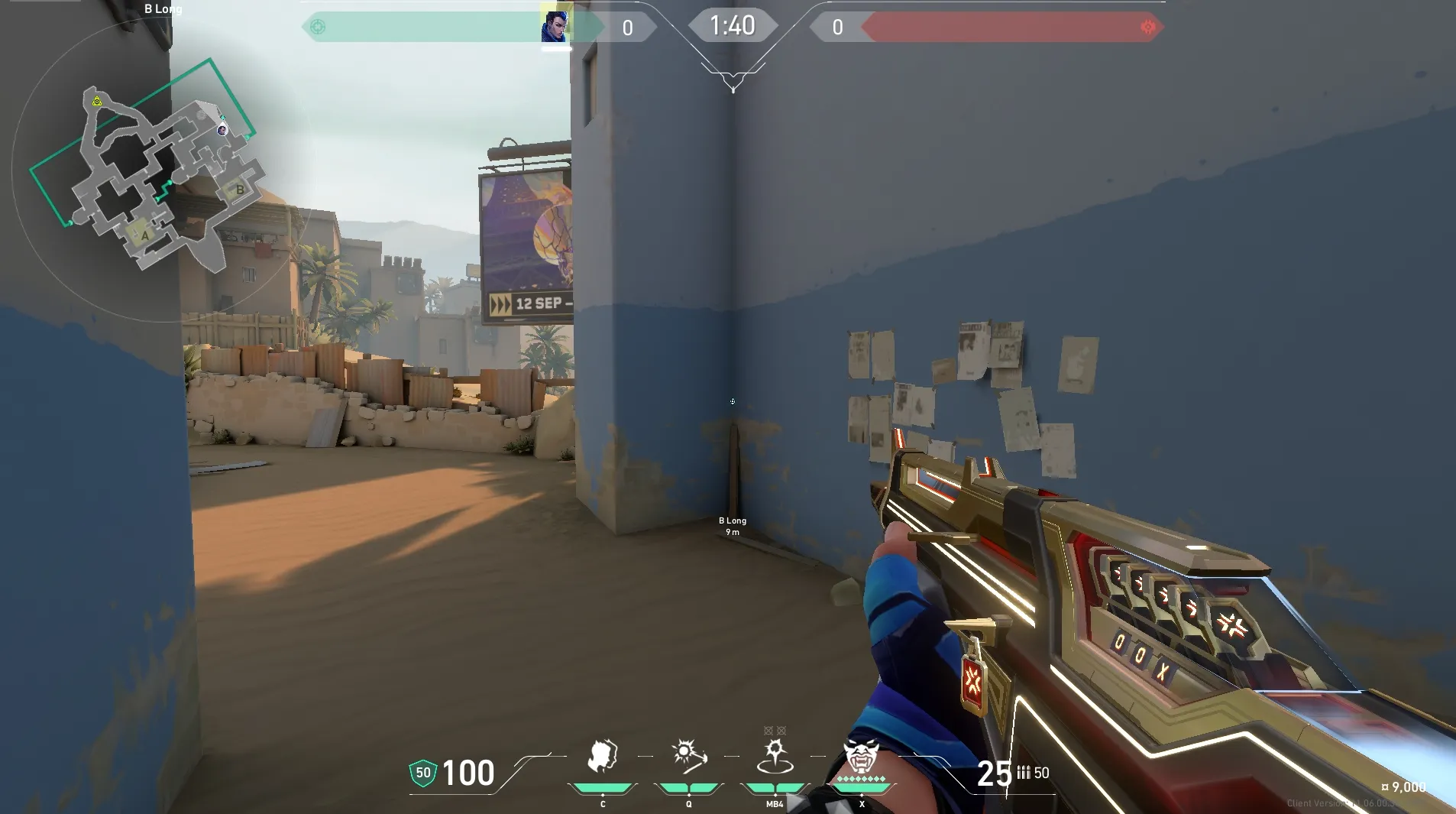 Yoru Gatecrash on Bind Attack Site B — step 1 of 4: Position — where to stand
