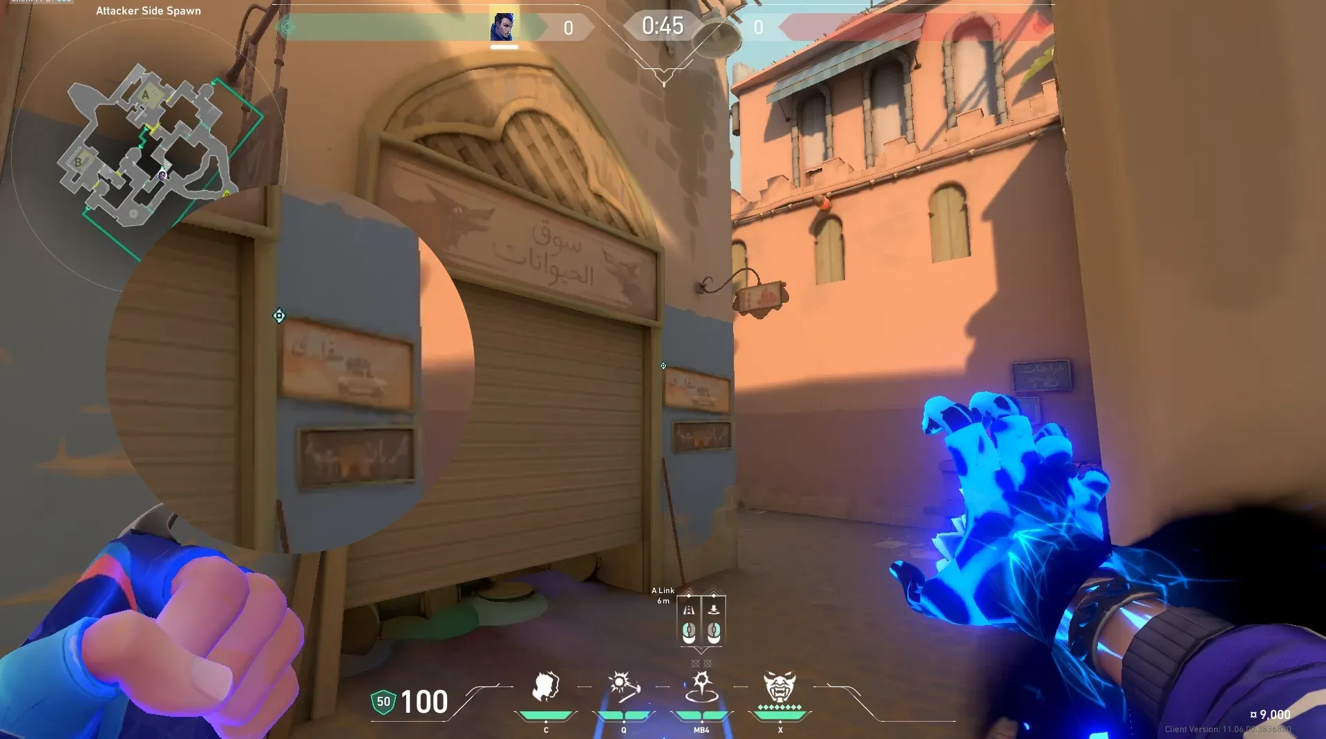 Yoru Gatecrash on Bind Attack Site A — step 2 of 3: Aim — line up the shot
