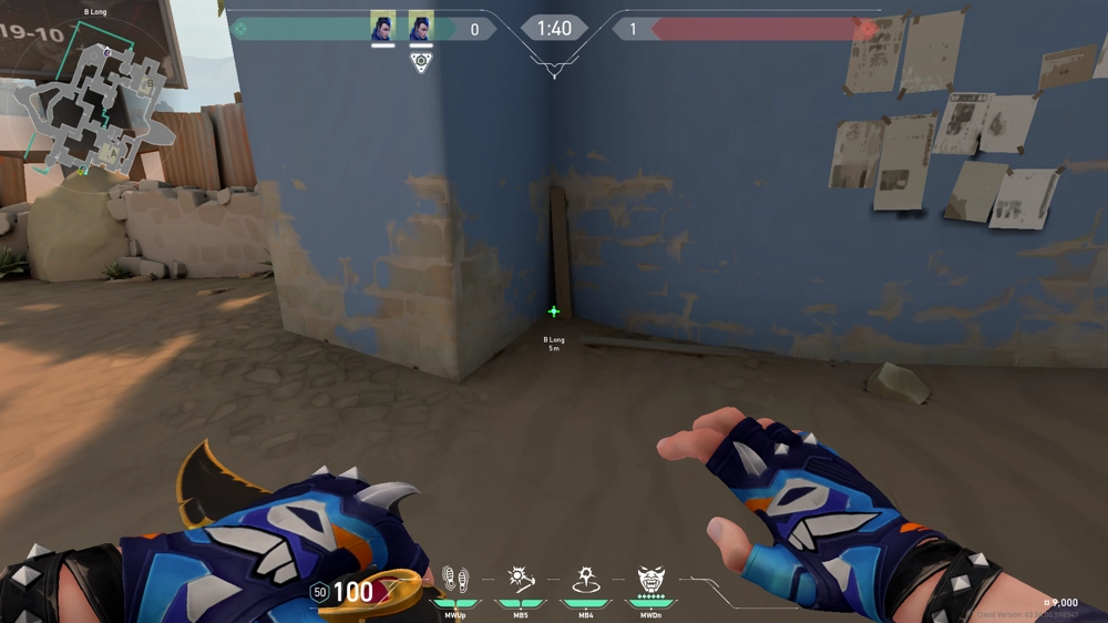 Yoru Gatecrash on Bind Attack Site B — step 1 of 4: Position — where to stand