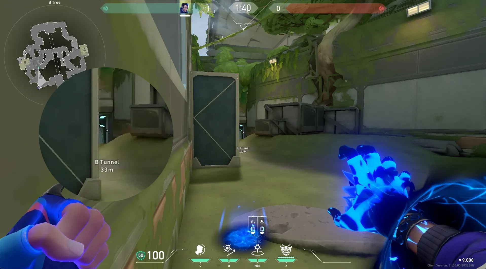 Yoru Gatecrash on Fracture Attack Site B — step 2 of 4: Aim — line up the shot