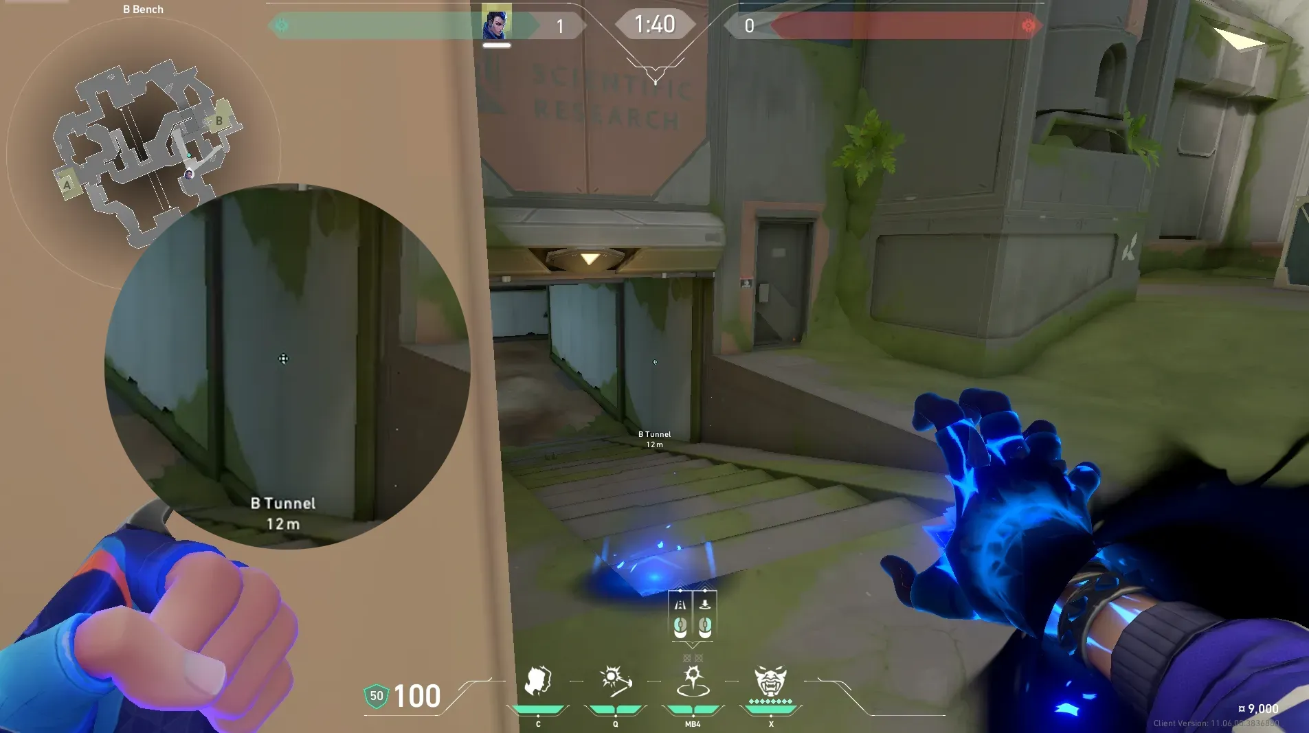 Yoru Gatecrash on Fracture Attack Site B — step 2 of 3: Aim — line up the shot